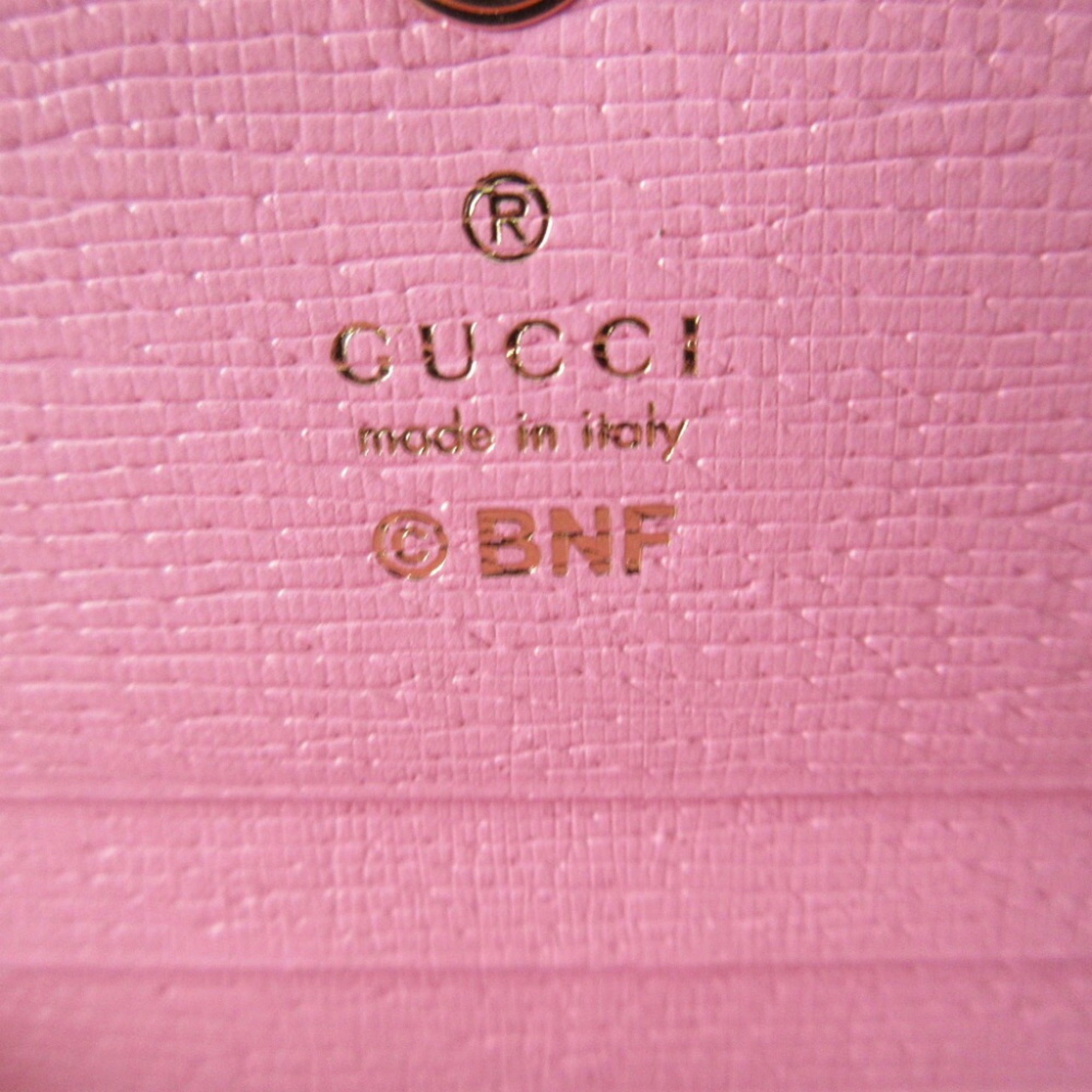 Gucci Pink Leather Coin Purse/Coin Case (Pre-Owned)