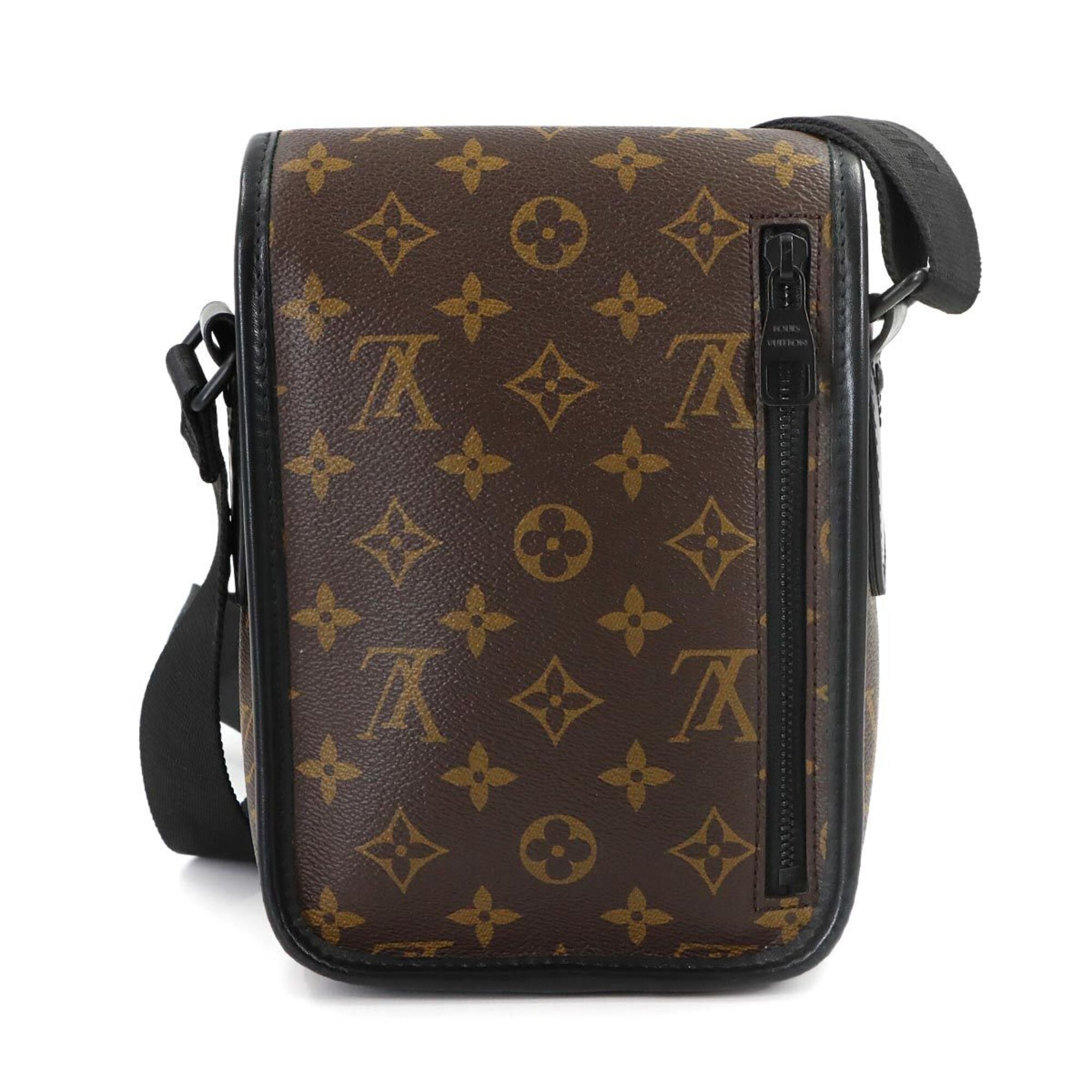 Louis Vuitton Black Brown Monogram Macassar Monogram Messenger Bag Shoulder Bag (Pre-Owned)