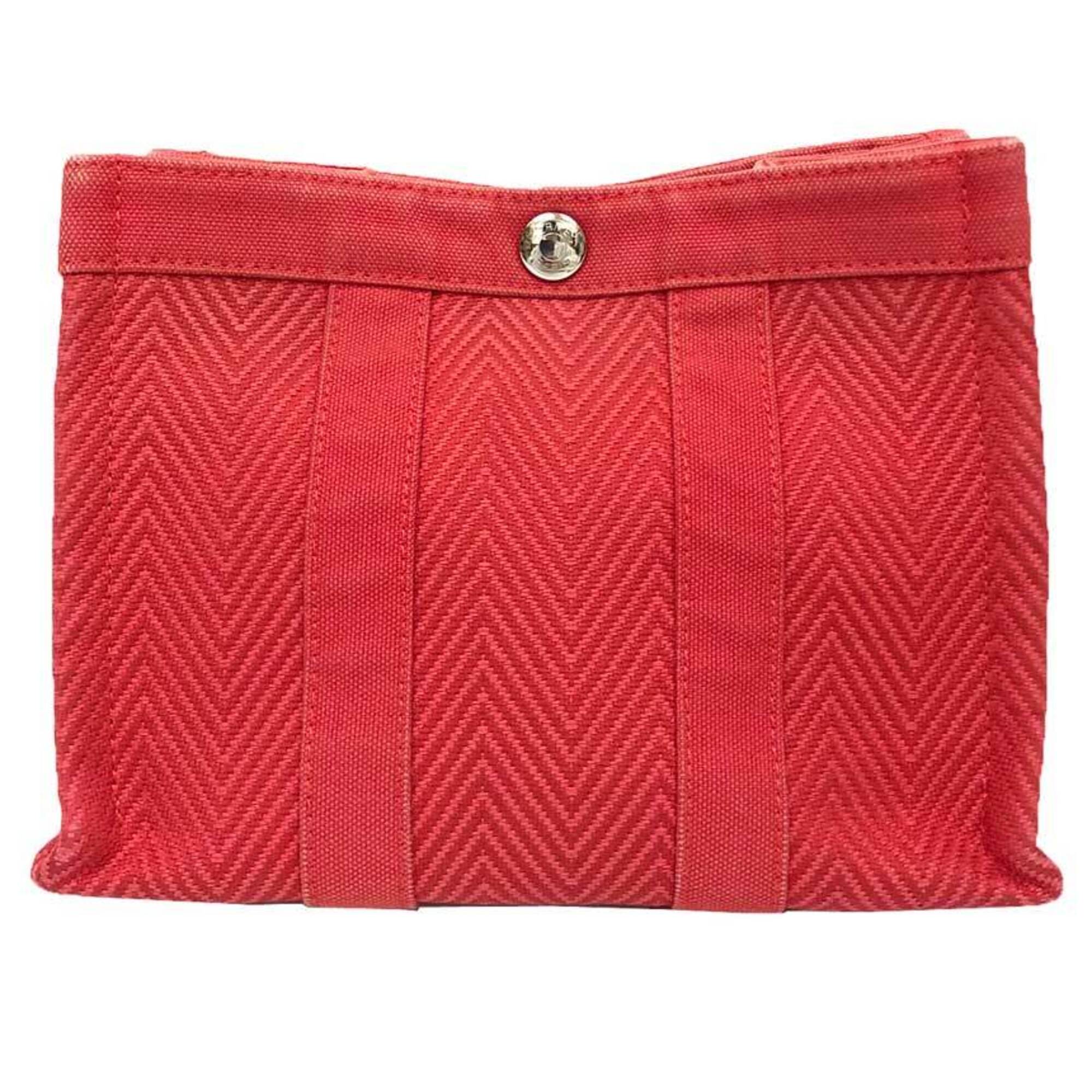 Hermes Red Color Cotton Pouch (Pre-Owned)