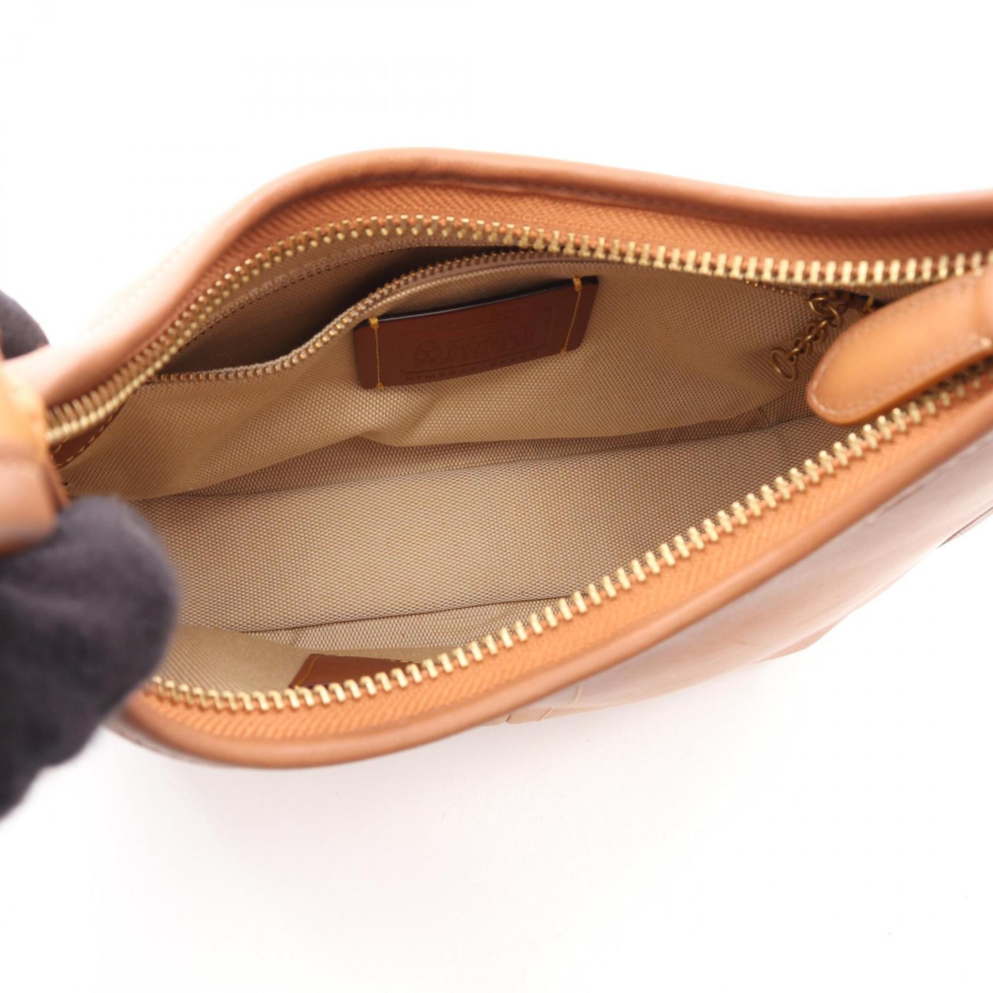 Coach Brown Leather Handbag Shoulder Bag (Pre-Owned)