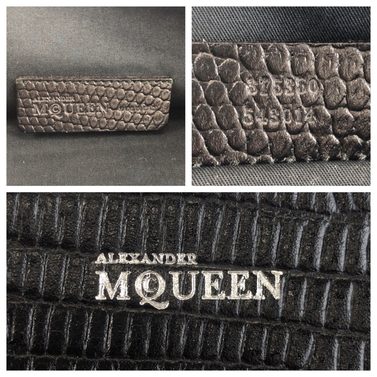 Alexander Mcqueen Black Leather Clutch Bag (Pre-Owned)