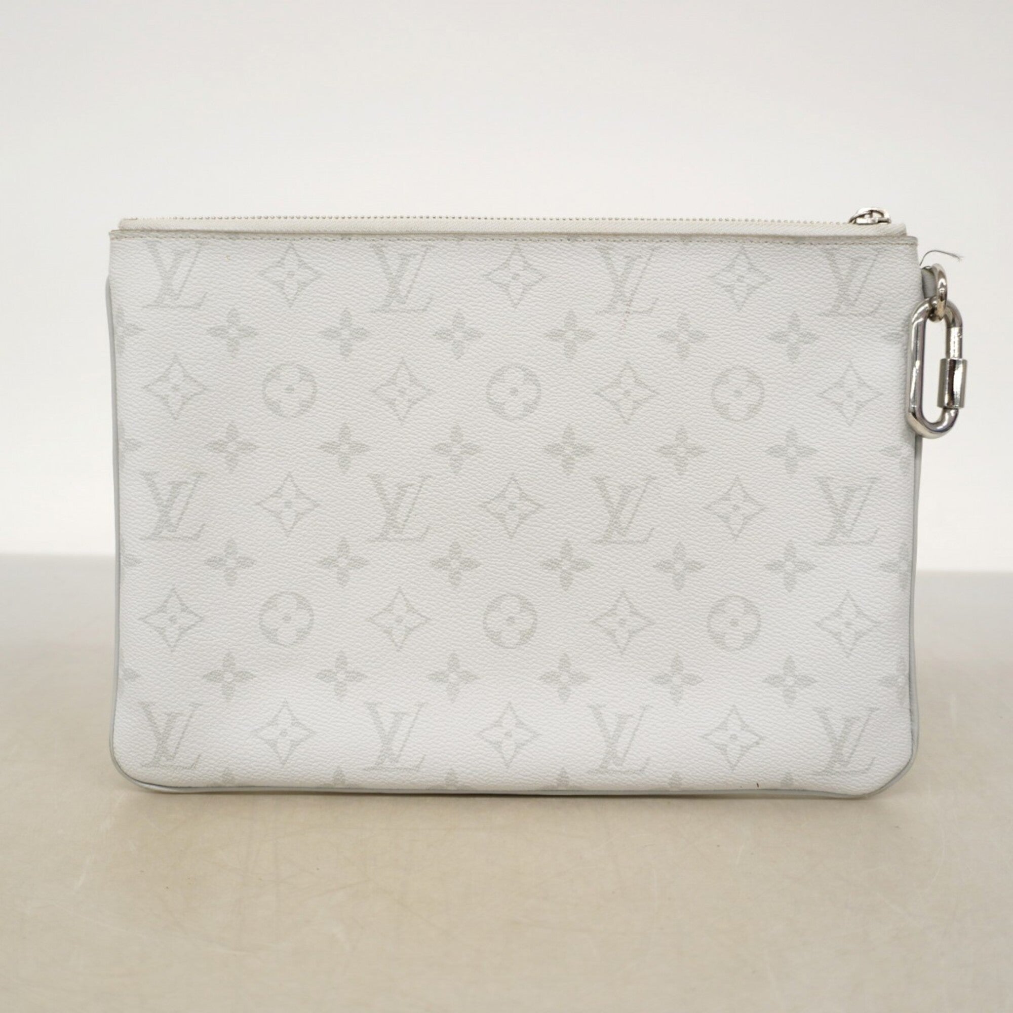 Louis Vuitton Gray Yellow Clutch Bag (Pre-Owned)