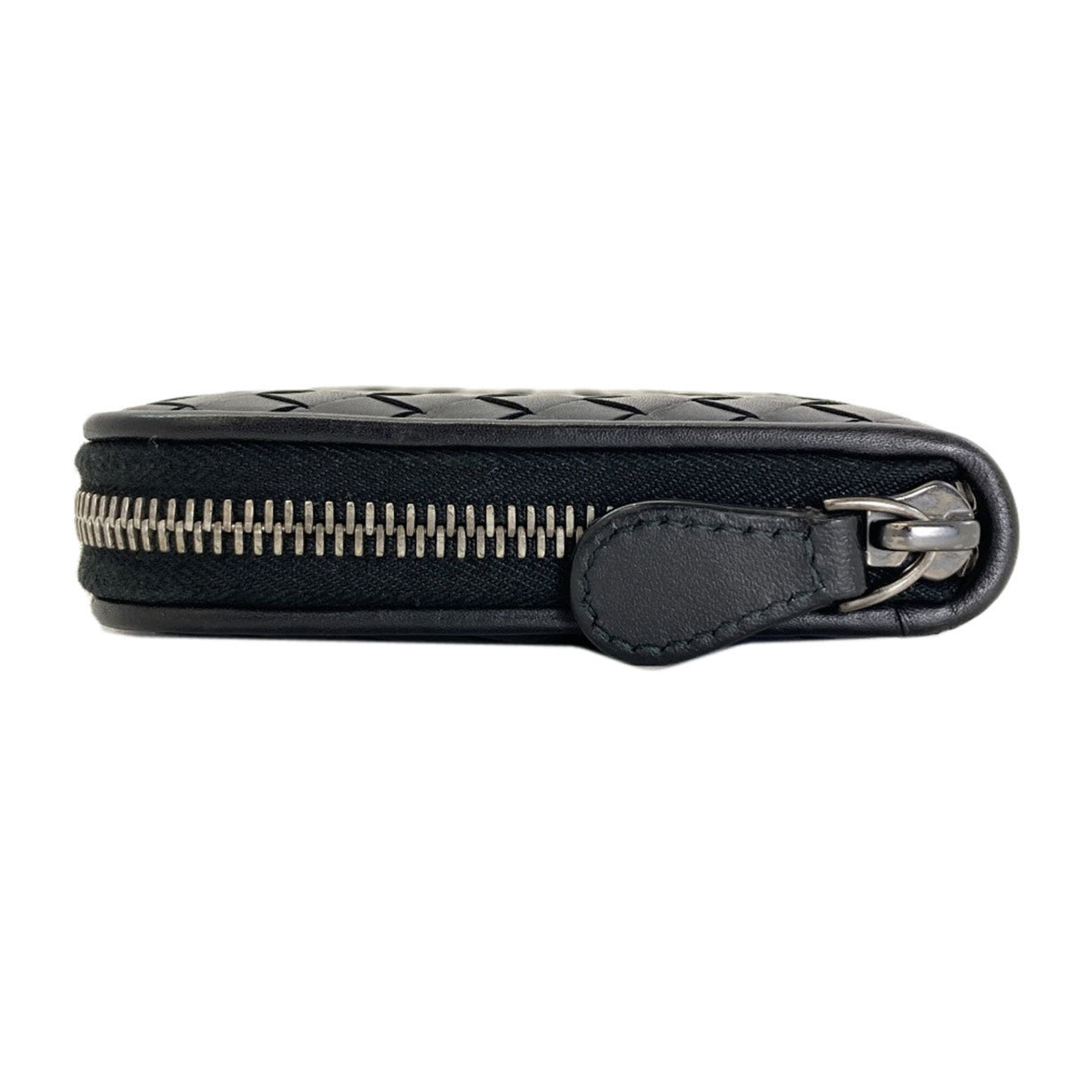 Bottega Veneta Black Leather Long Wallet (Bi-Fold) (Pre-Owned)