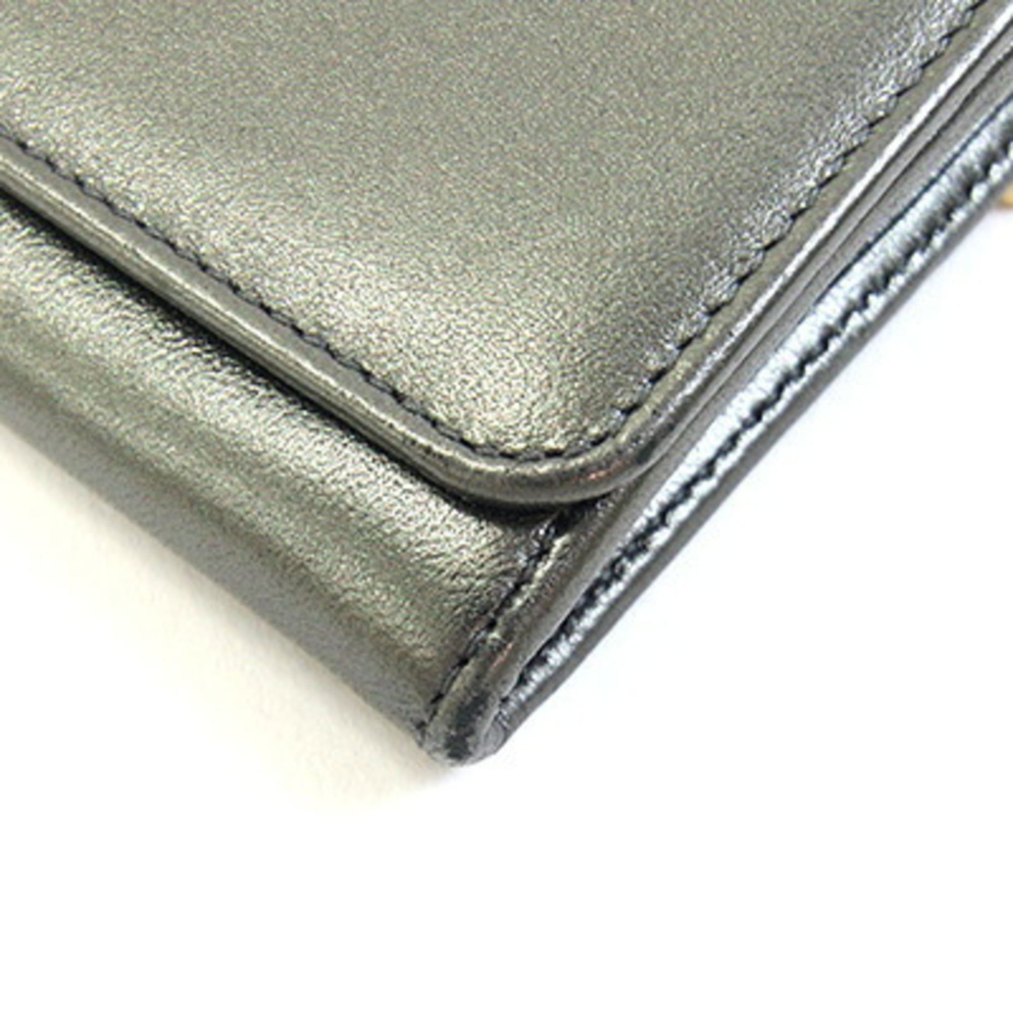 Loewe Metallic Green Leather Long Wallet (Bi-Fold) (Pre-Owned)