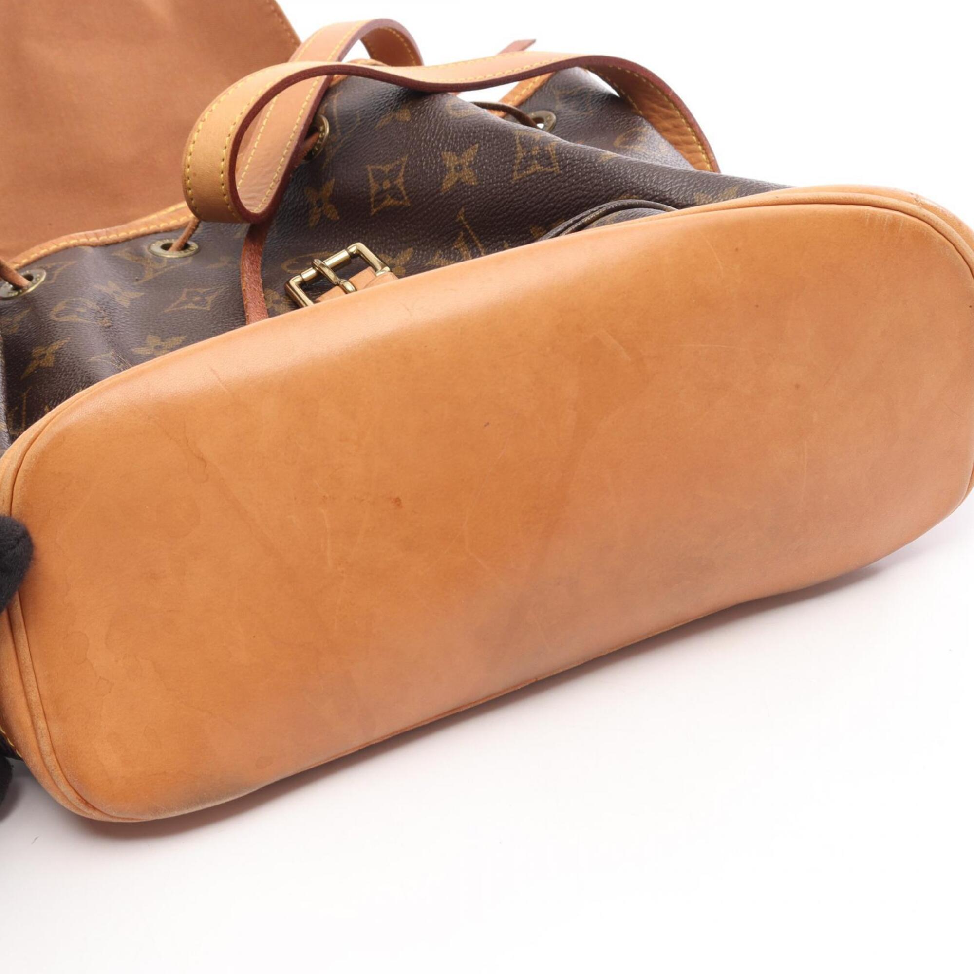 Louis Vuitton Brown Coated Canvas Pvc Monogram Leather Backpack Handbag (Pre-Owned)