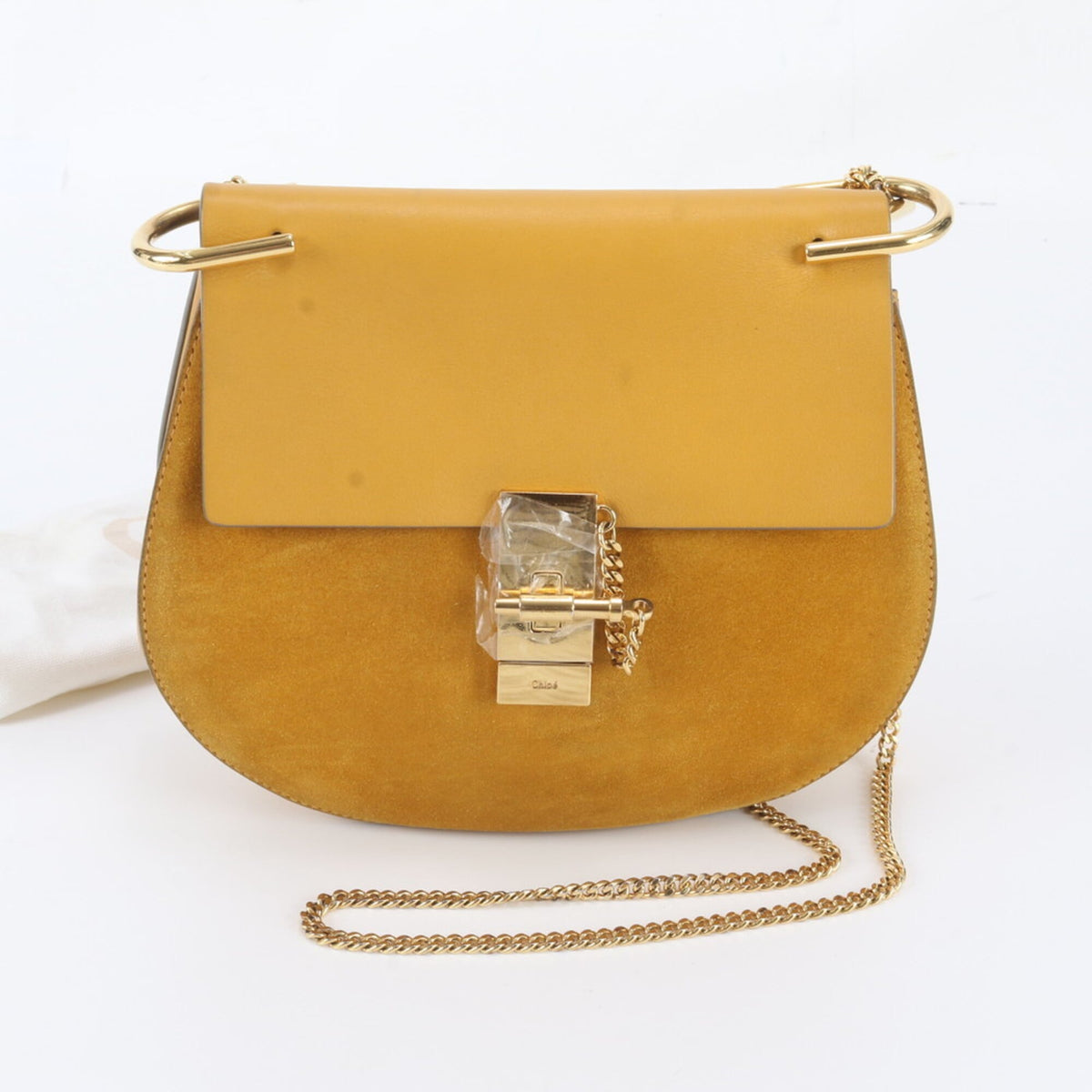 Chloé Yellow Leather Crossbody Bag Handbag Shoulder Bag Tote Bag (Pre-Owned)