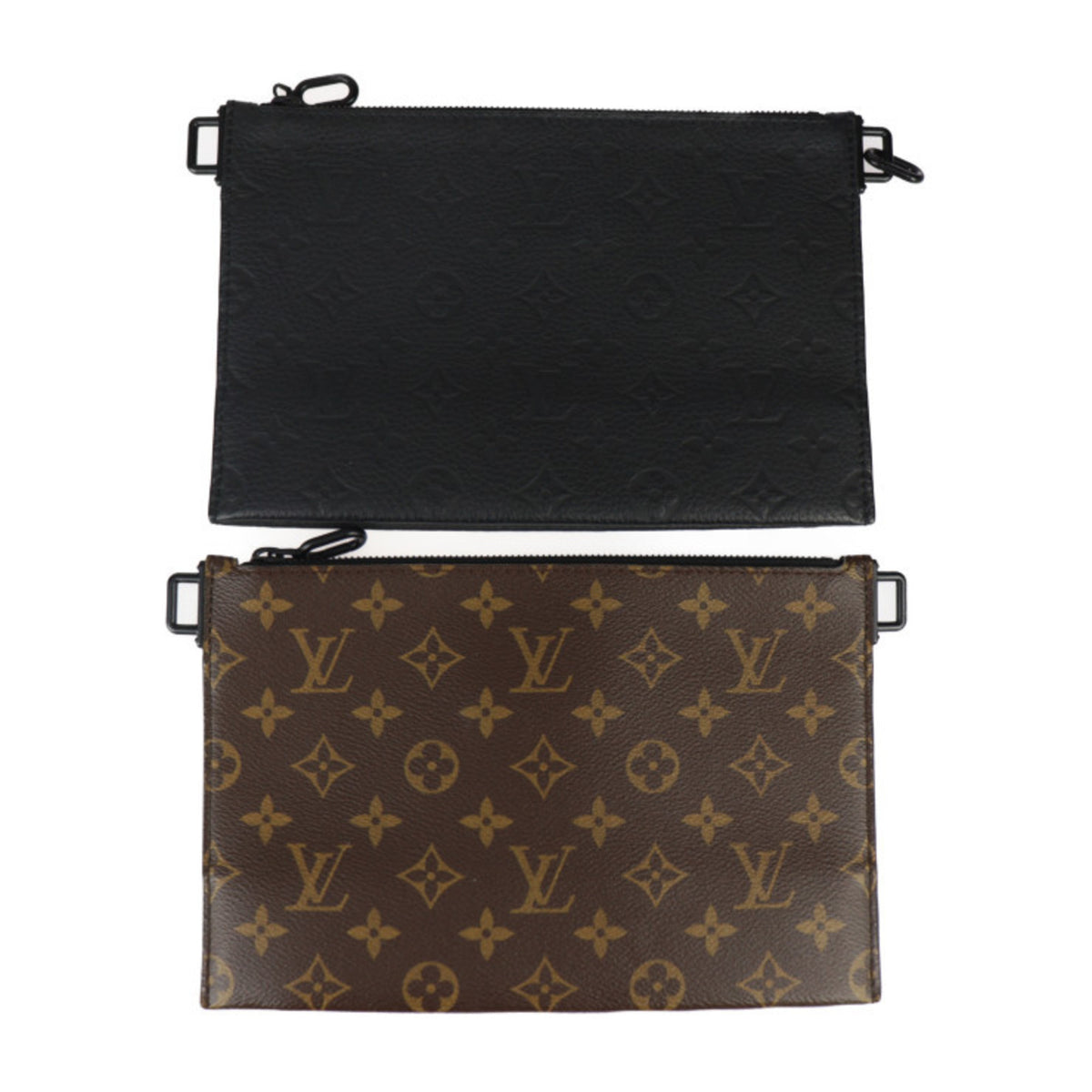 Louis Vuitton Black Brown Monogram Monogram Monogram Empreinte Clutch Bag Pouch Shoulder Bag (Pre-Owned)