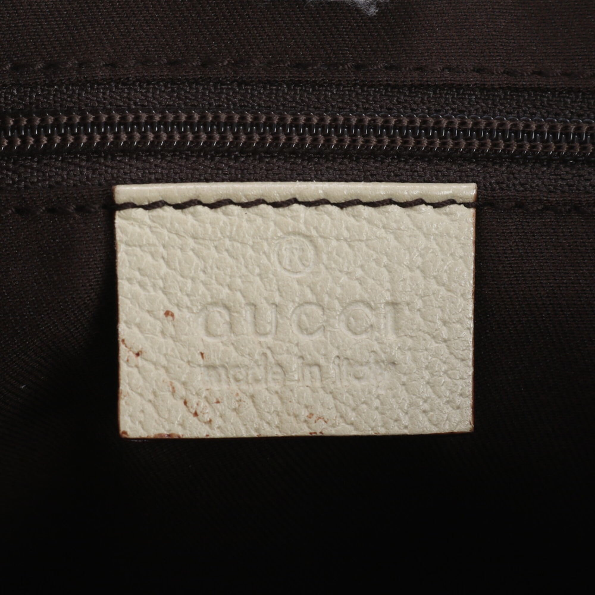 Gucci Ivory Leather Handbag Tote Bag (Pre-Owned)
