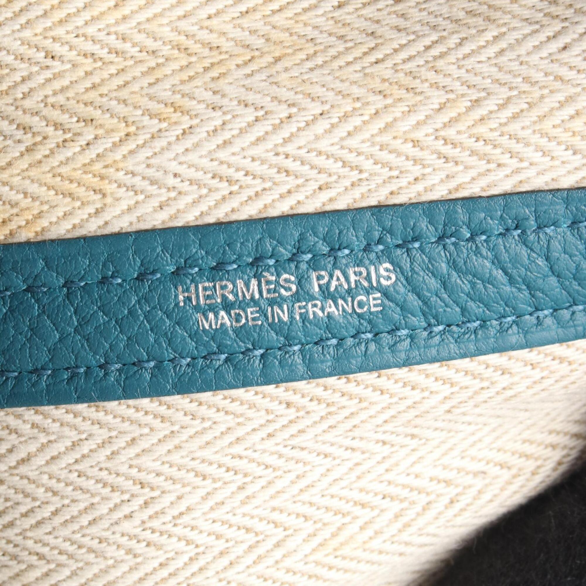 Hermes Cobalt Green Negonda Leather Handbag Tote Bag (Pre-Owned)