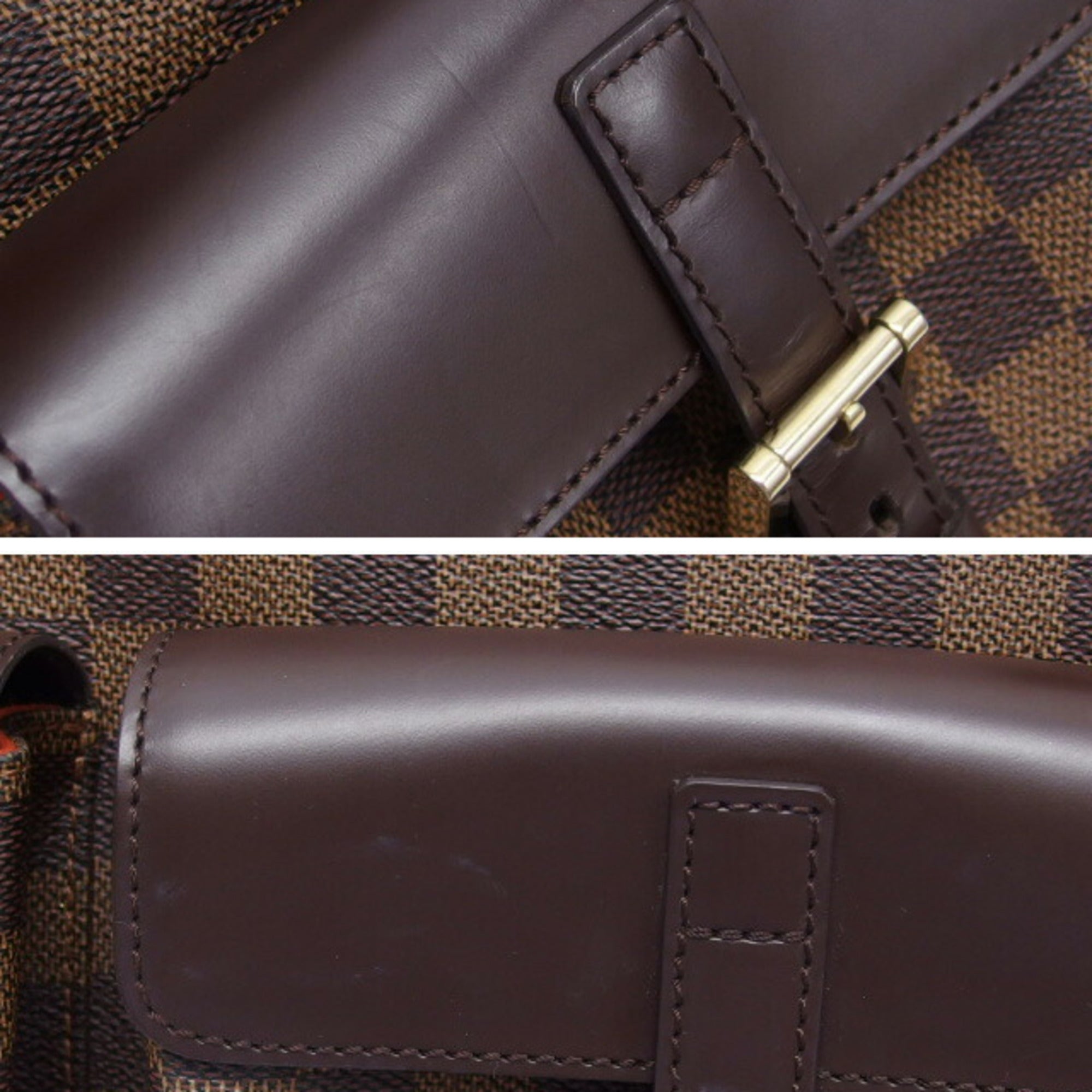 Louis Vuitton Damier Brown Damier Canvas Dark Brown Galle Damier Canvas Handbag Shoulder Bag Tote Bag (Pre-Owned)