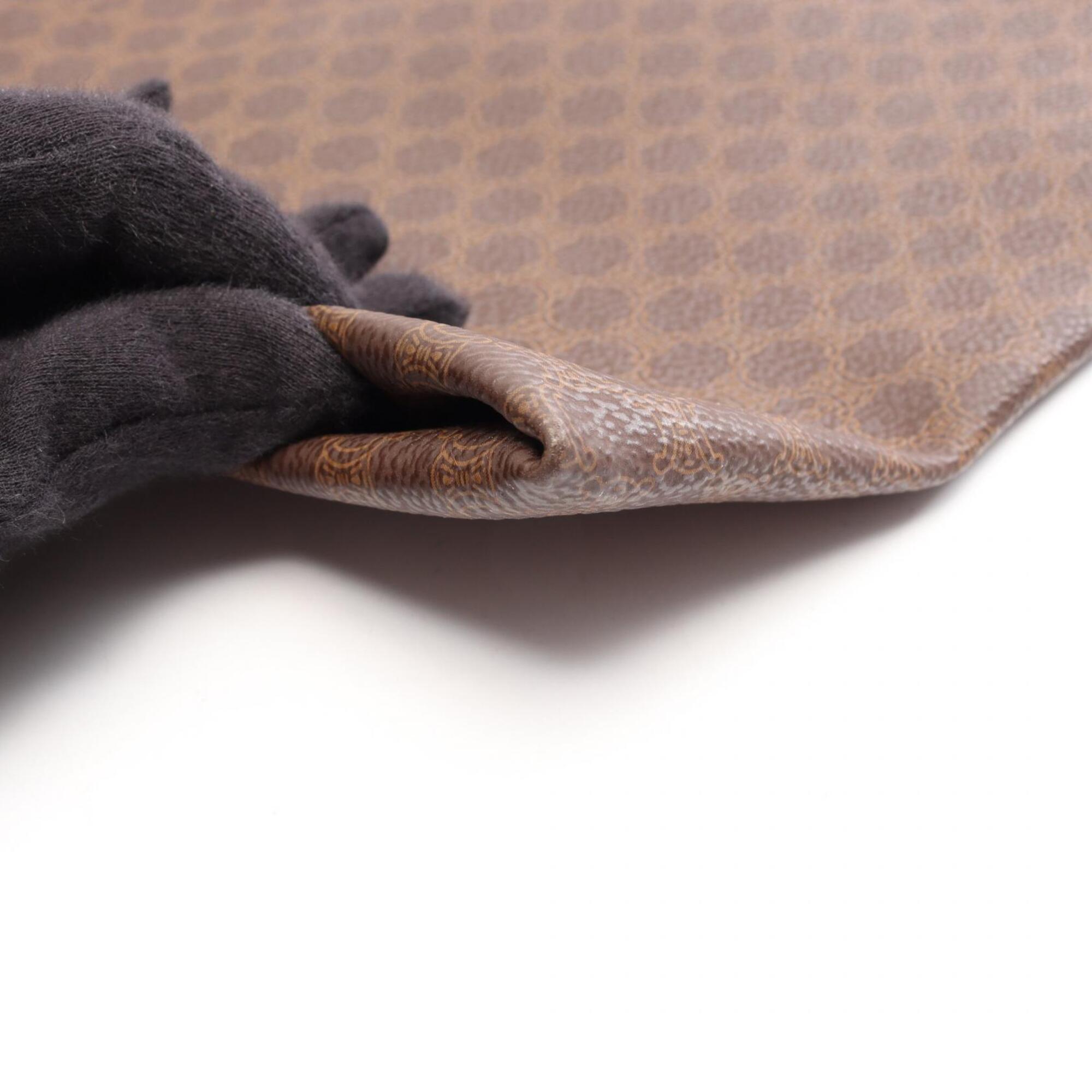 Celine Brown Coated Canvas Leather Handbag Tote Bag (Pre-Owned)