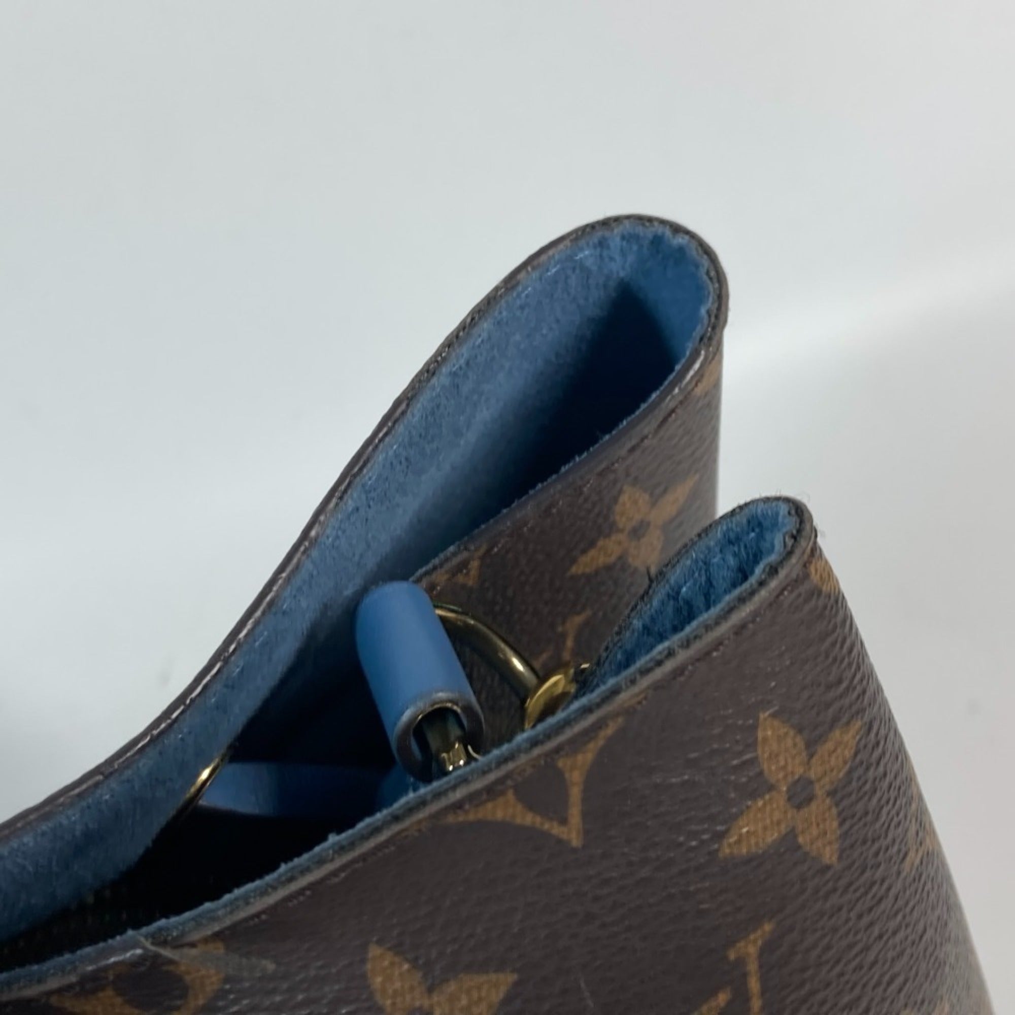 Louis Vuitton Blue Blue Jean Brown Monogram Shoulder Bag (Pre-Owned)