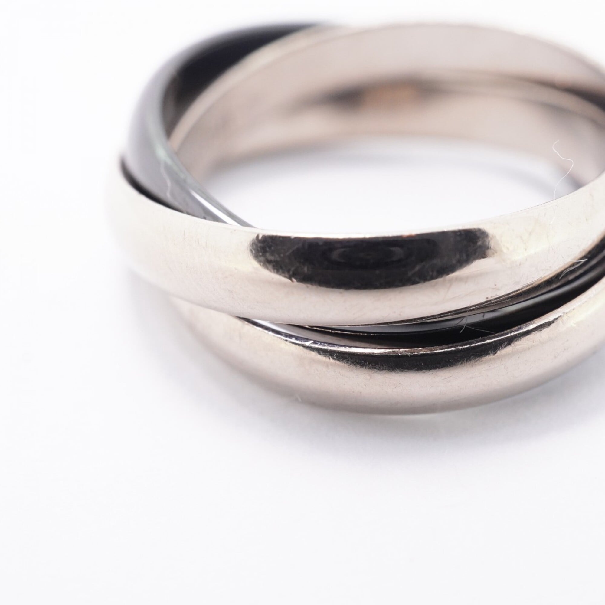 Cartier Black White Gold (18K) Ceramic Band Ring (Pre-Owned)