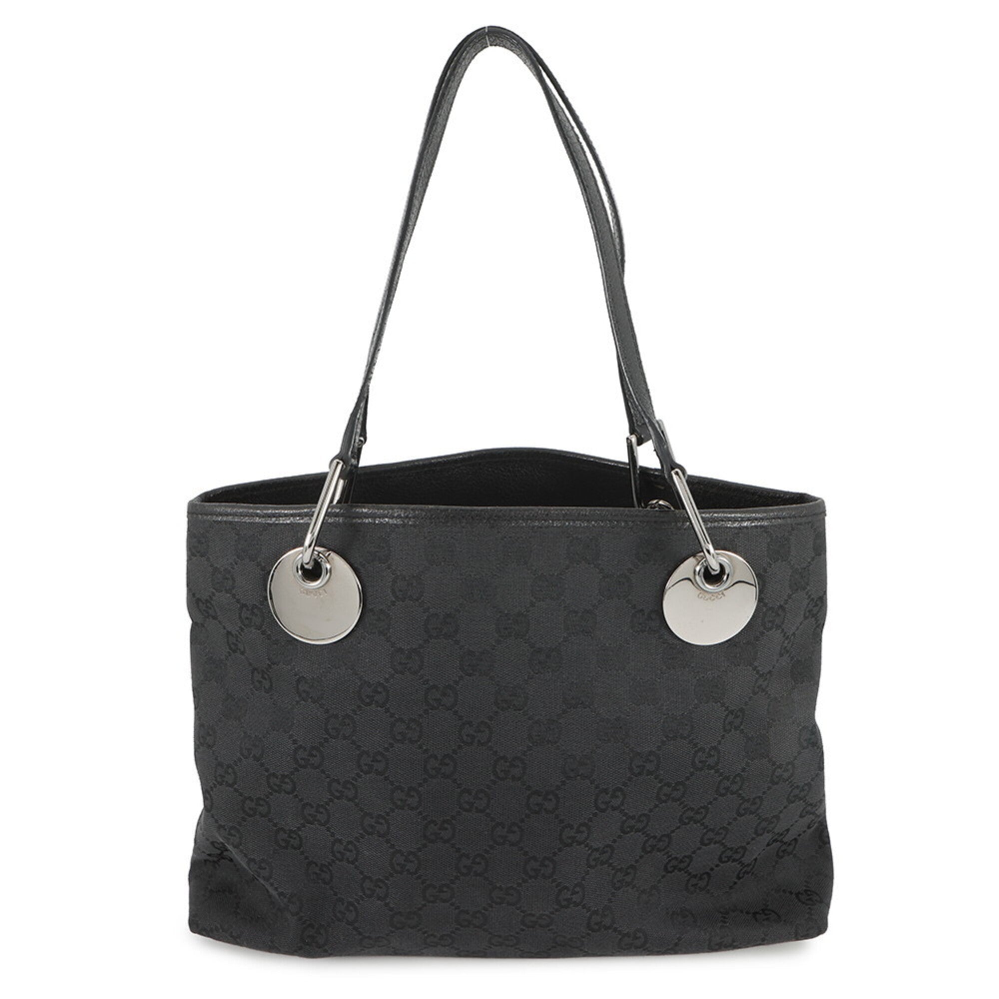 Gucci Black Gg Canvas Handbag Tote Bag (Pre-Owned)