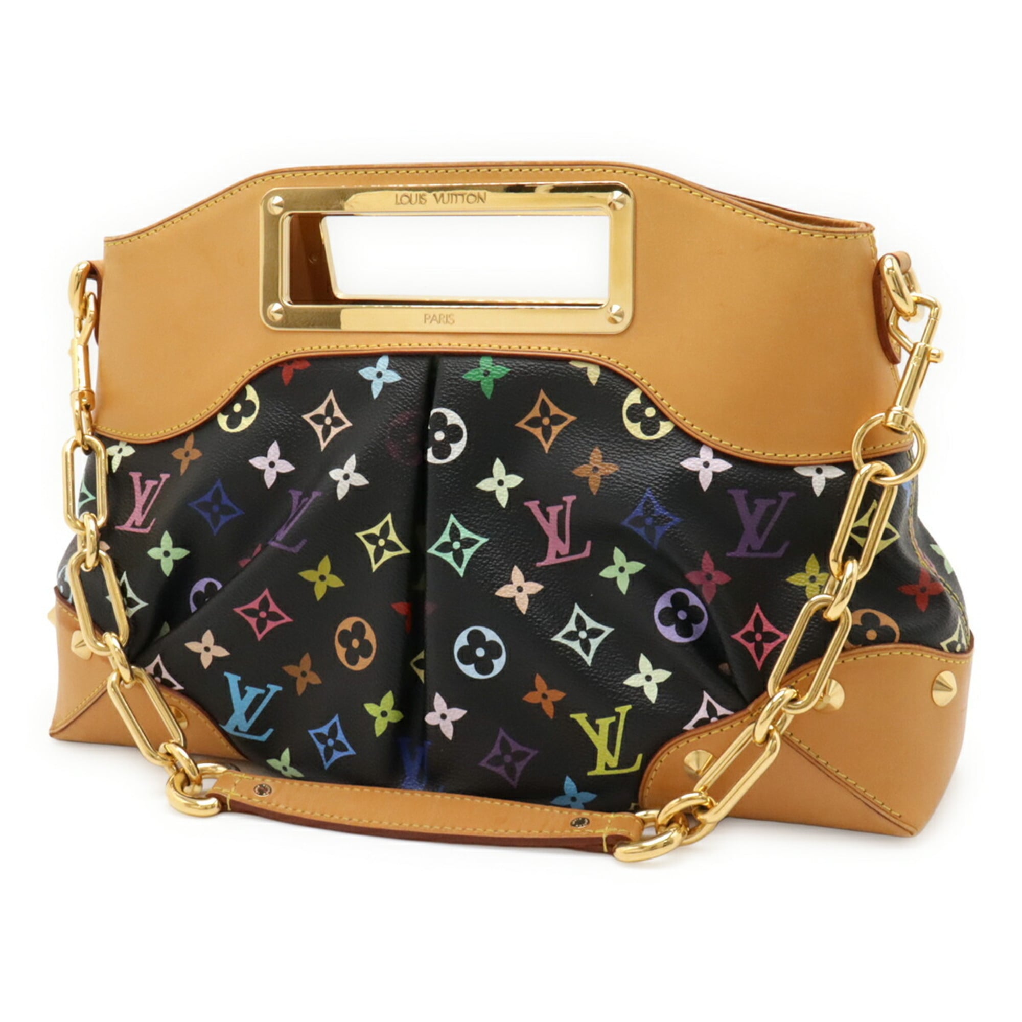 Louis Vuitton Noir Pvc Handbag Shoulder Bag (Pre-Owned)