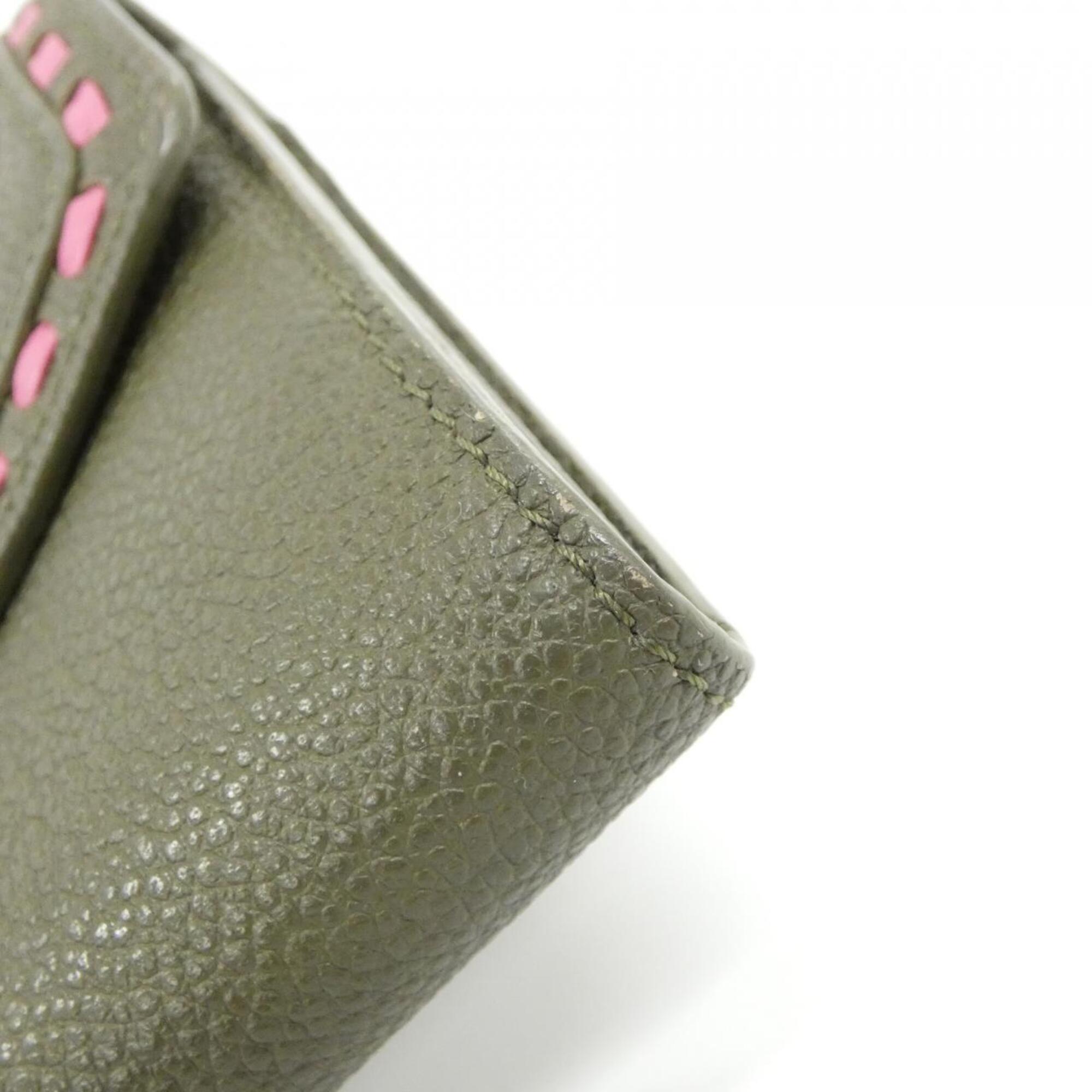Louis Vuitton Green Leather Long Wallet (Bi-Fold) (Pre-Owned)
