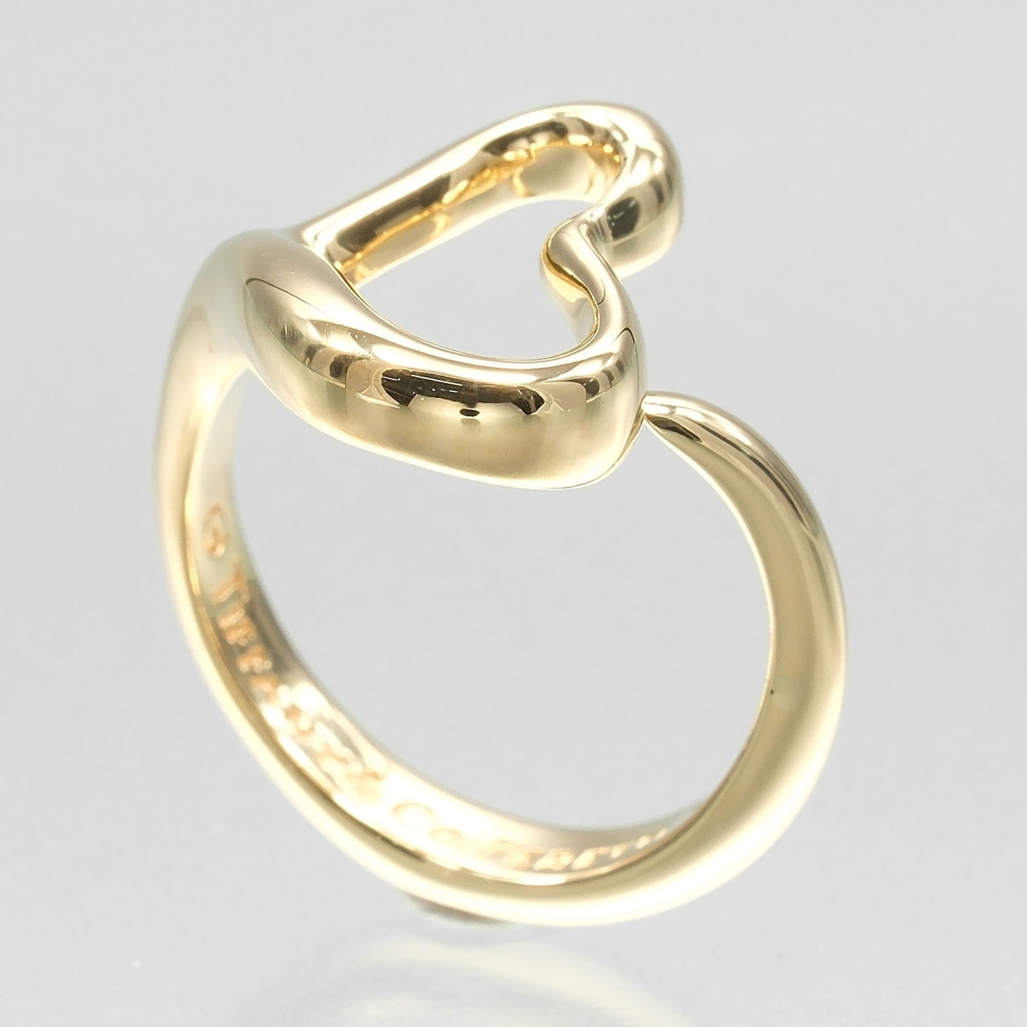 Tiffany Open Heart Yellow Gold (18K) Band Ring (Pre-Owned)