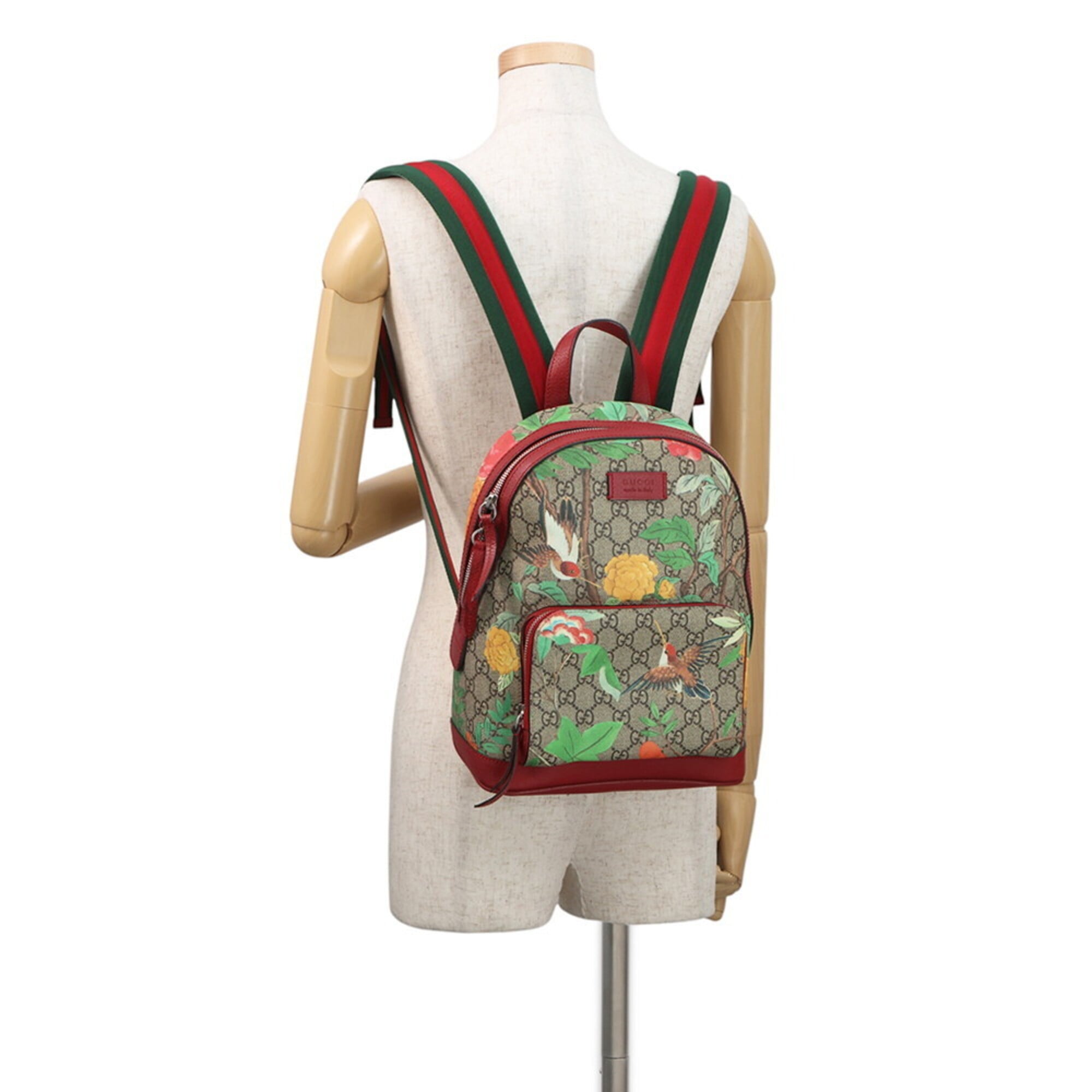 Gucci Multi-Color Red Color Gg Supreme Backpack (Pre-Owned)