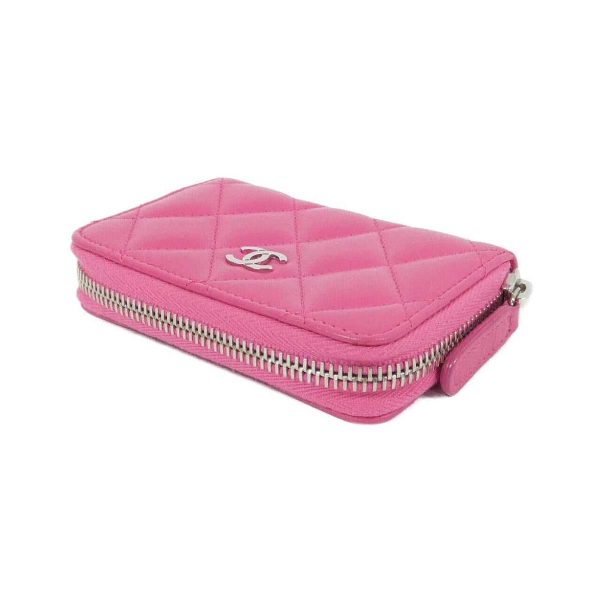 Chanel Pink Leather Coin Purse/Coin Case (Pre-Owned)