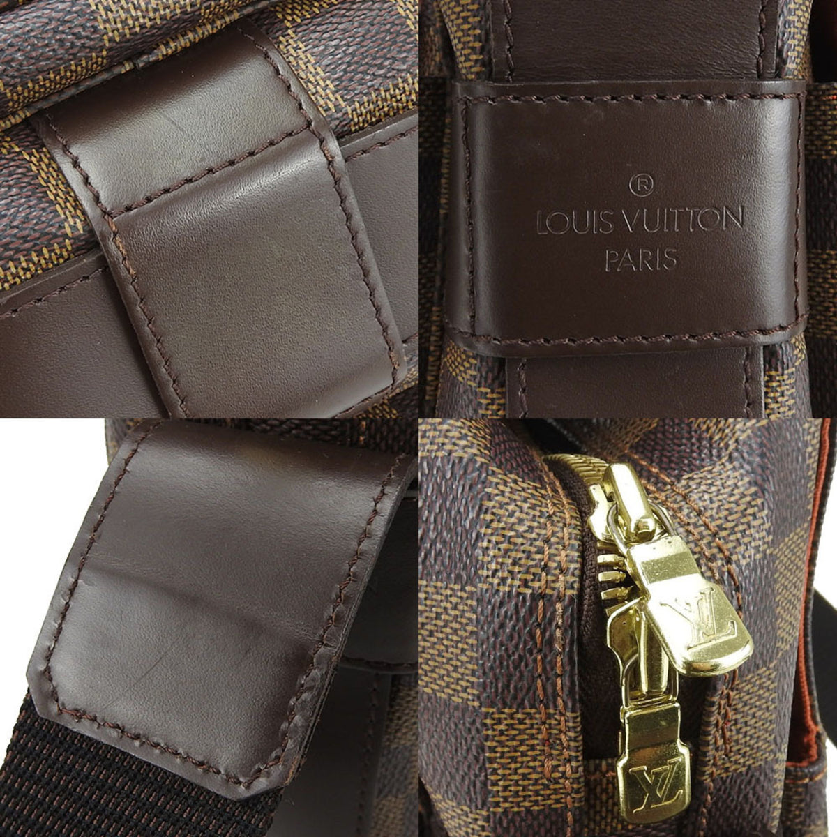 Louis Vuitton Damier Ebene Damier Canvas Messenger Bag Shoulder Bag (Pre-Owned)