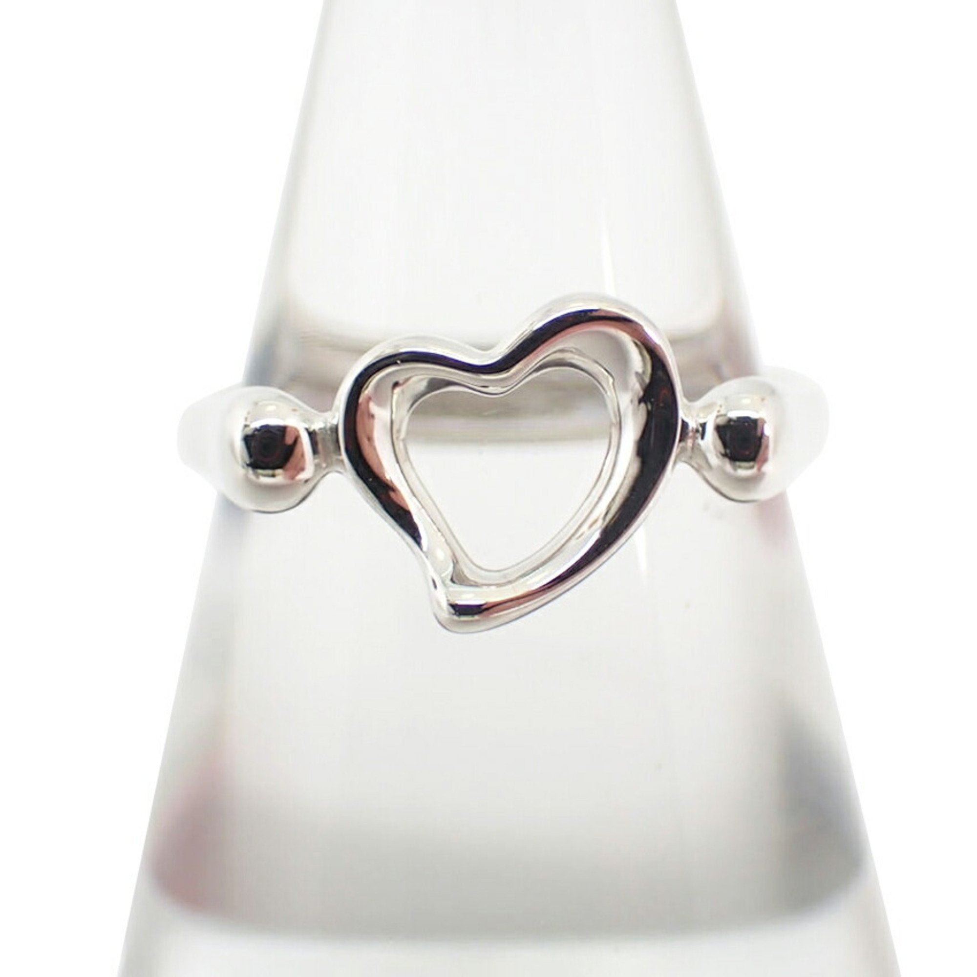 Tiffany Open Heart Silver Sterling Silver 925 Band Ring (Pre-Owned)