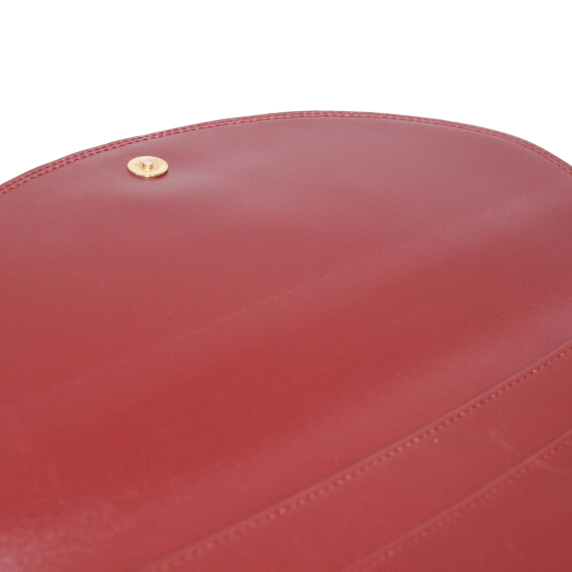 Cartier Bordeaux Leather Clutch Bag (Pre-Owned)