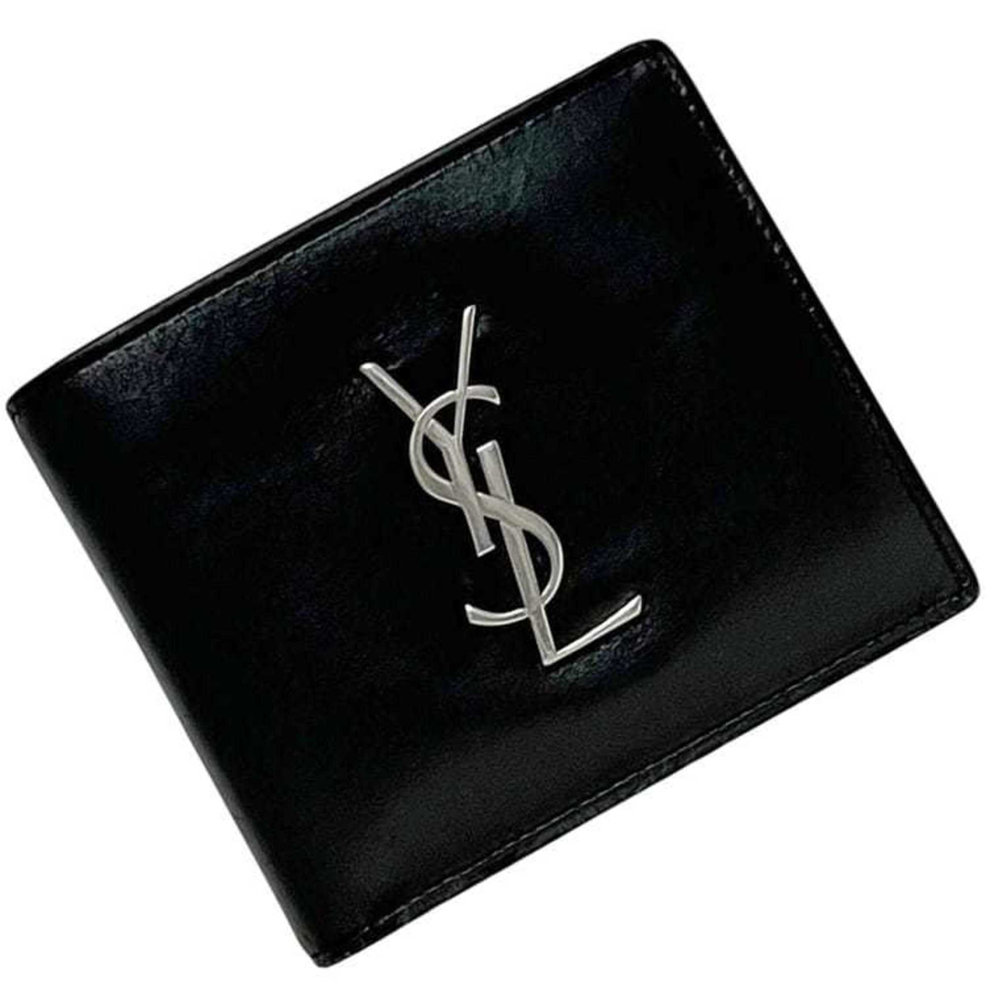 Saint Laurent Black Leather Wallet (Bi-Fold) (Pre-Owned)