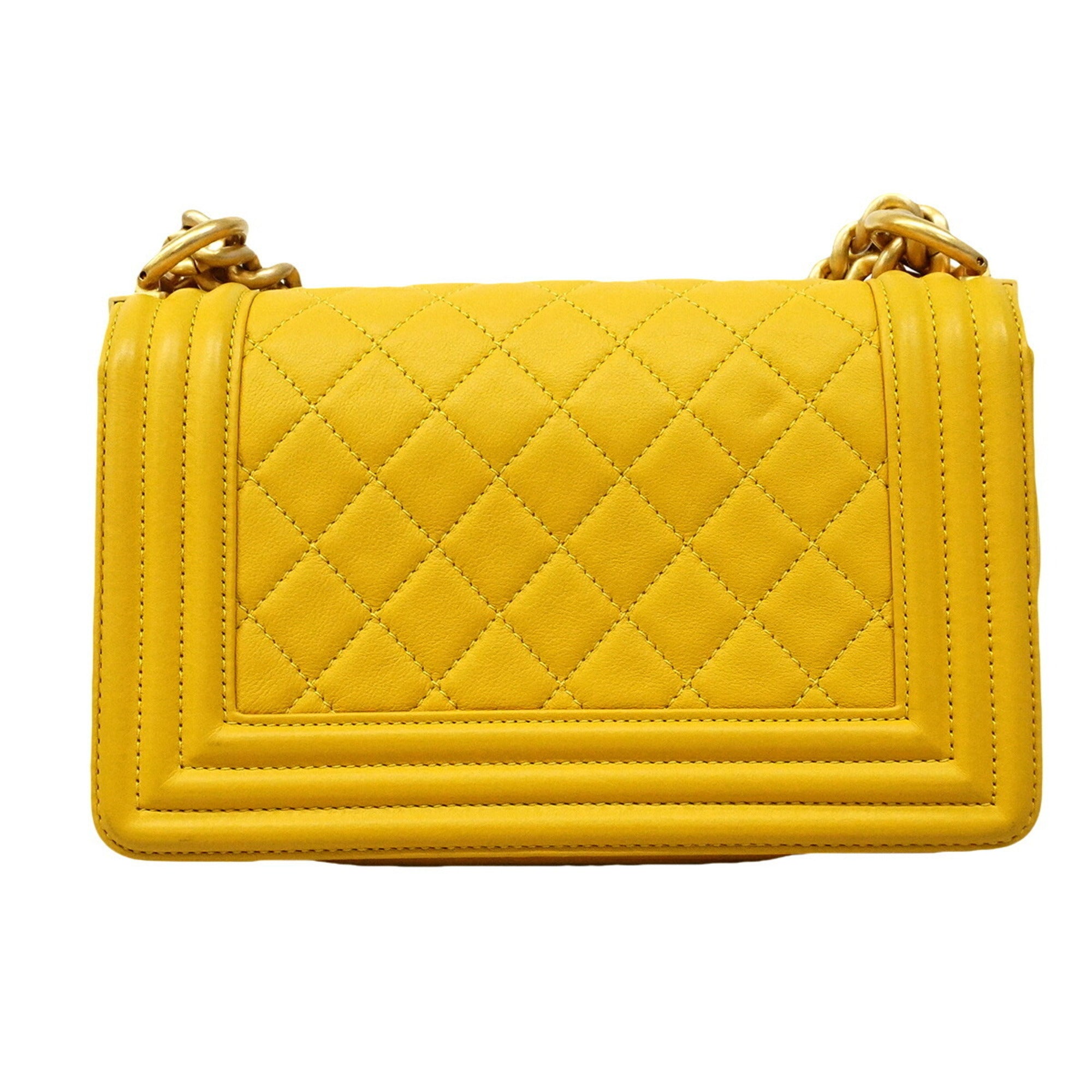 Chanel Yellow Leather Shoulder Bag (Pre-Owned)