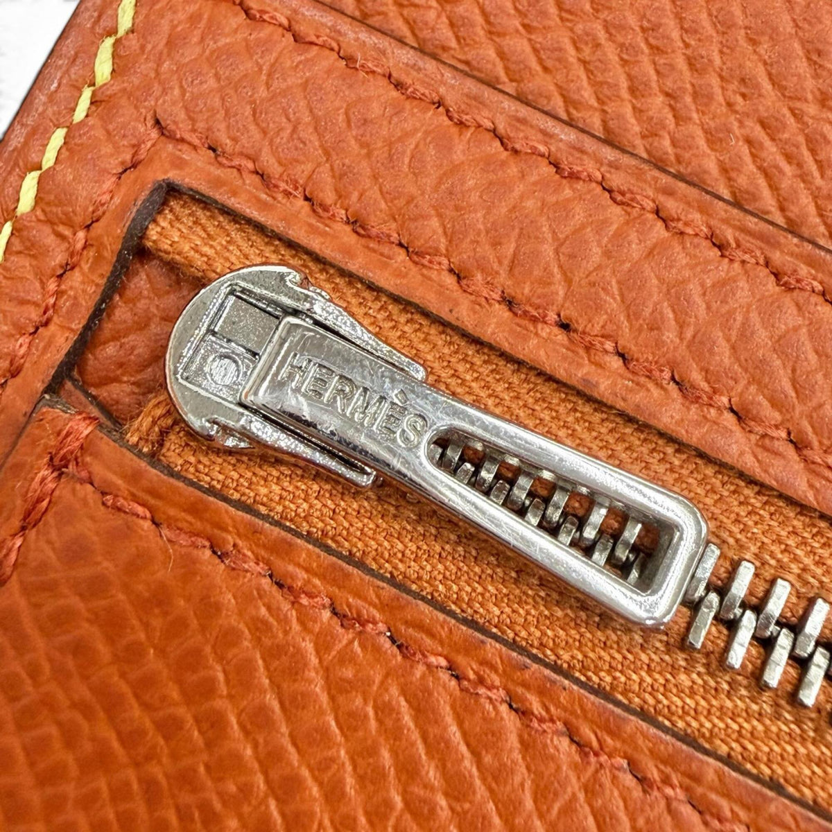 Hermes Lime Epsom Leather Long Wallet (Bi-Fold) (Pre-Owned)