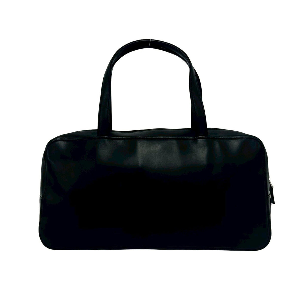 Burberry Black Leather Boston Bag Handbag Tote Bag (Pre-Owned)