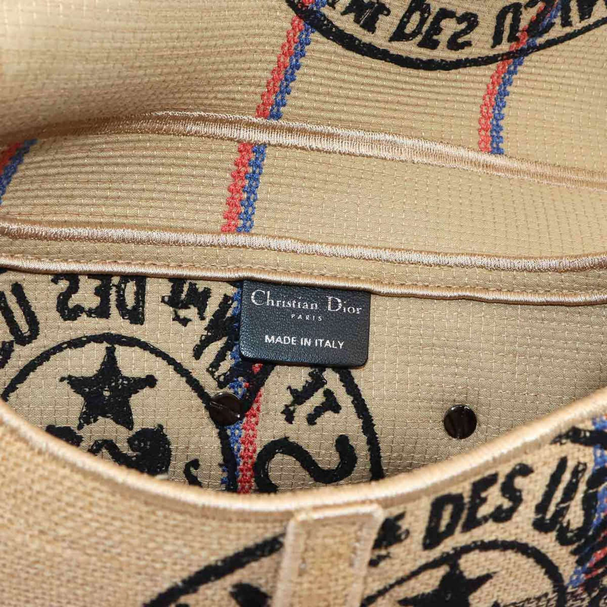 Christian Dior Beige Canvas Handbag Saddle Bag Shoulder Bag (Pre-Owned)