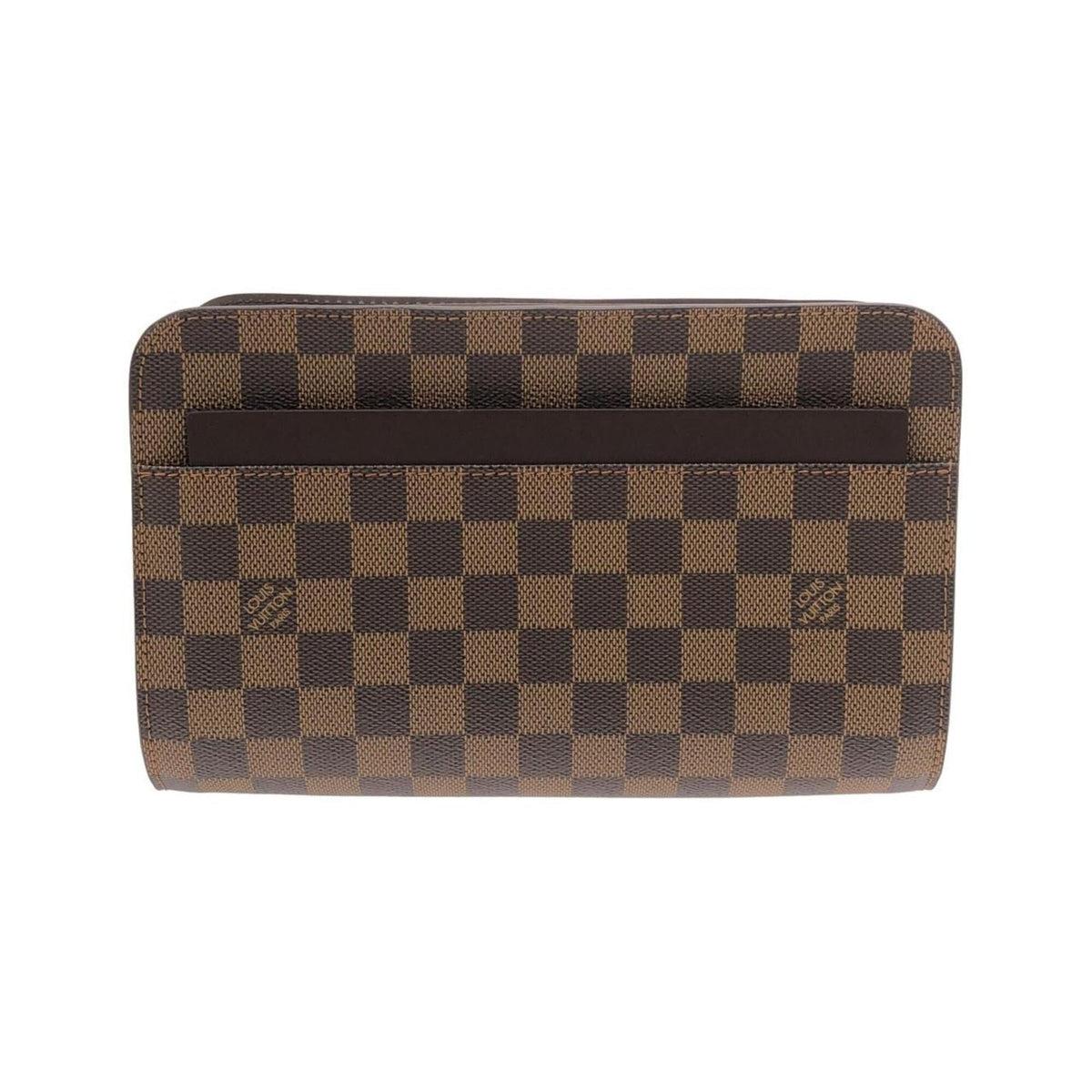 Louis Vuitton Brown Coated Canvas Clutch Bag (Pre-Owned)
