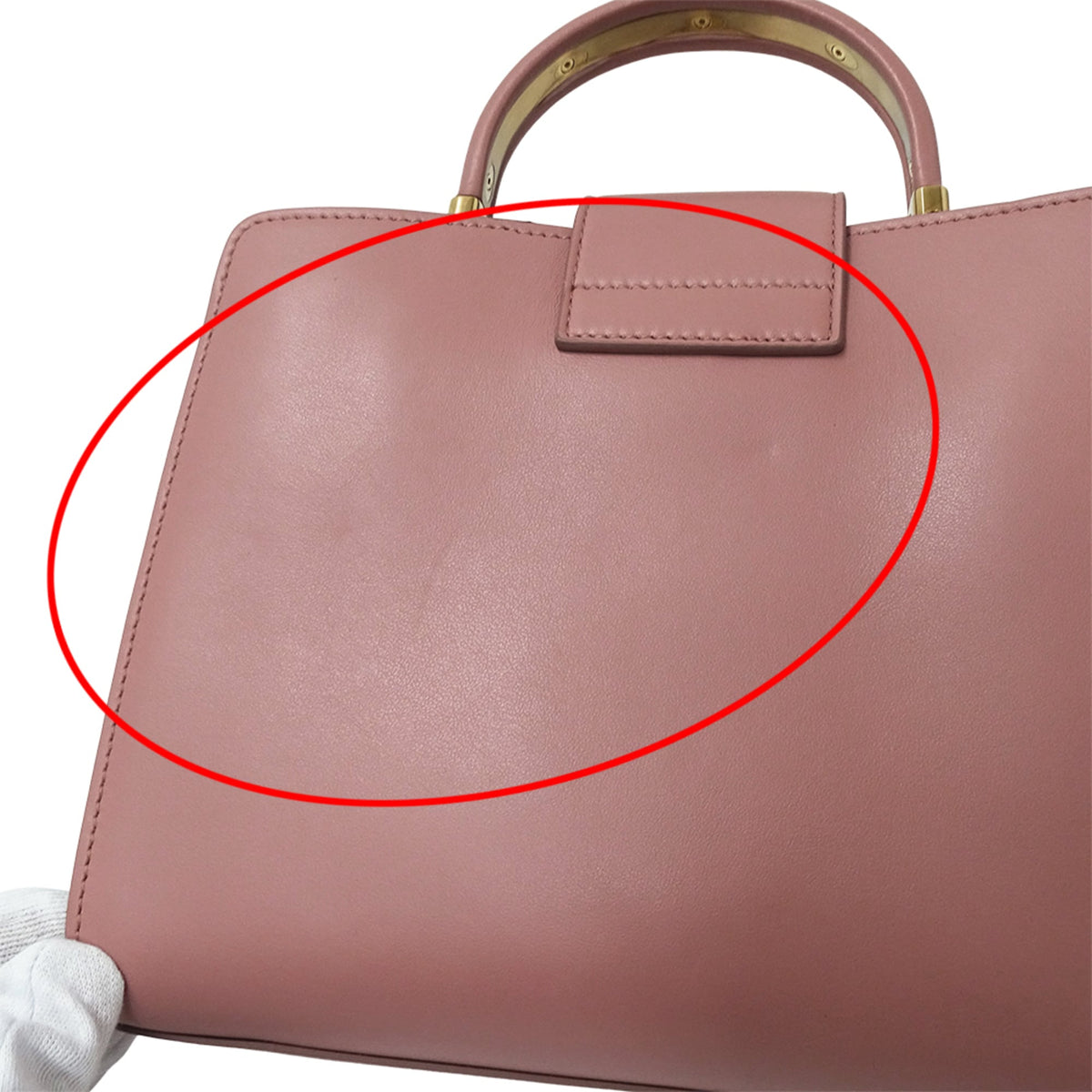 Salvatore Ferragamo Pink Leather Handbag Shoulder Bag (Pre-Owned)