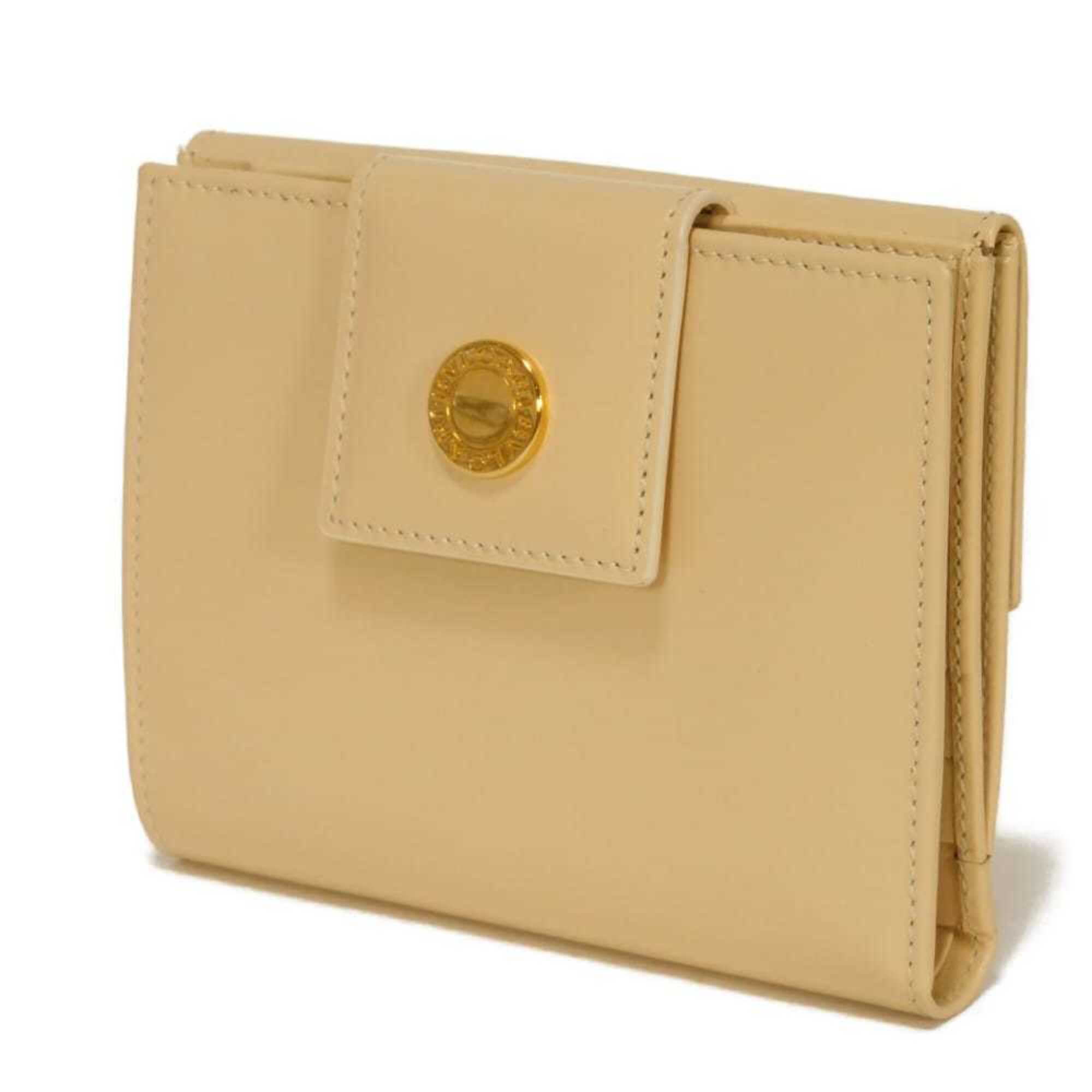 Bvlgari Beige Leather Wallet (Bi-Fold) (Pre-Owned)