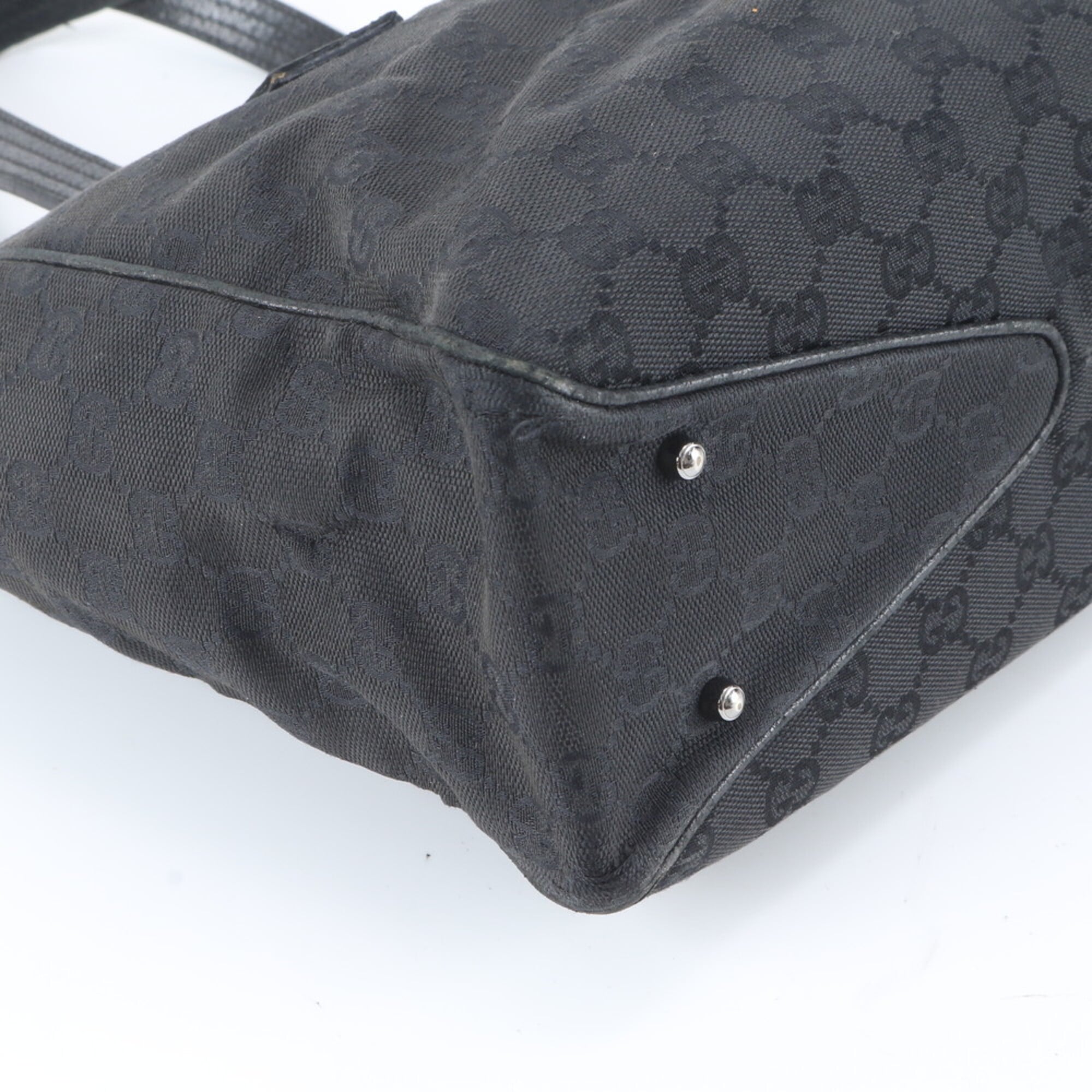 Gucci Gg Canvas Black Gg Canvas Handbag Tote Bag (Pre-Owned)