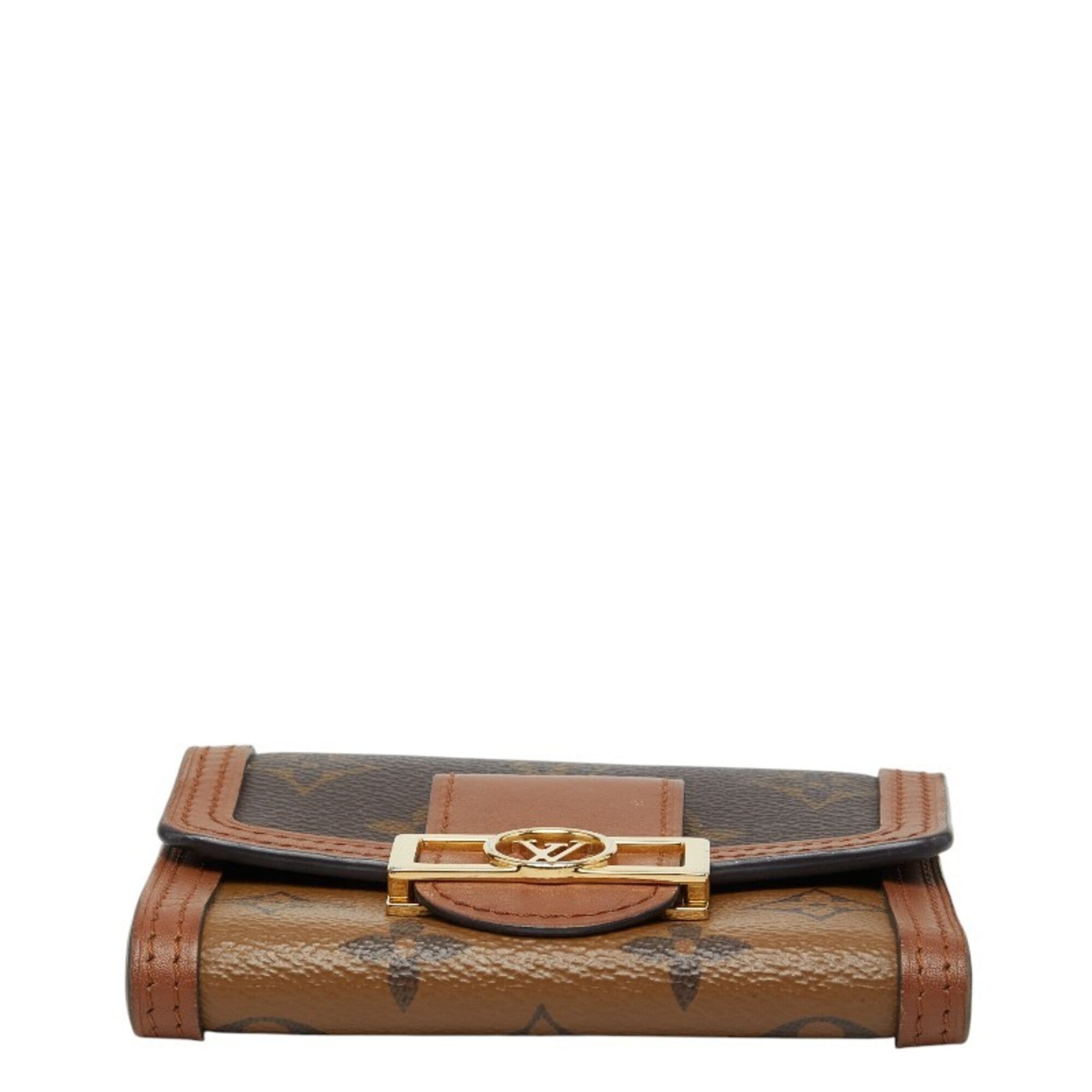 Louis Vuitton Brown Pvc Leather Wallet (Tri-Fold) (Pre-Owned)
