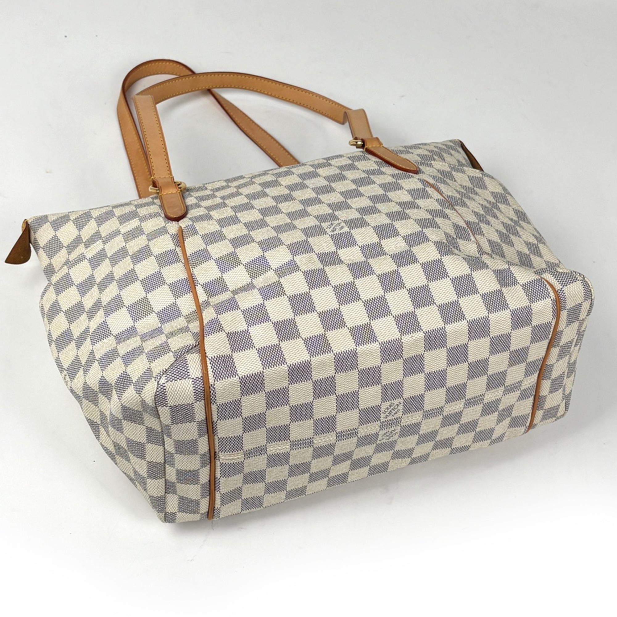Louis Vuitton Damier Azur White Damier Azur Shoulder Bag Tote Bag (Pre-Owned)