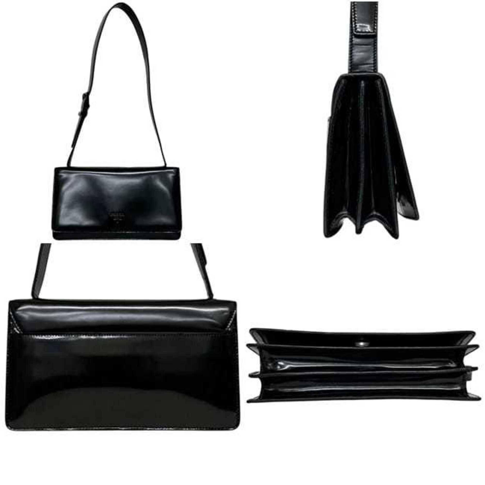 Prada Black Nero Leather Shoulder Bag (Pre-Owned)