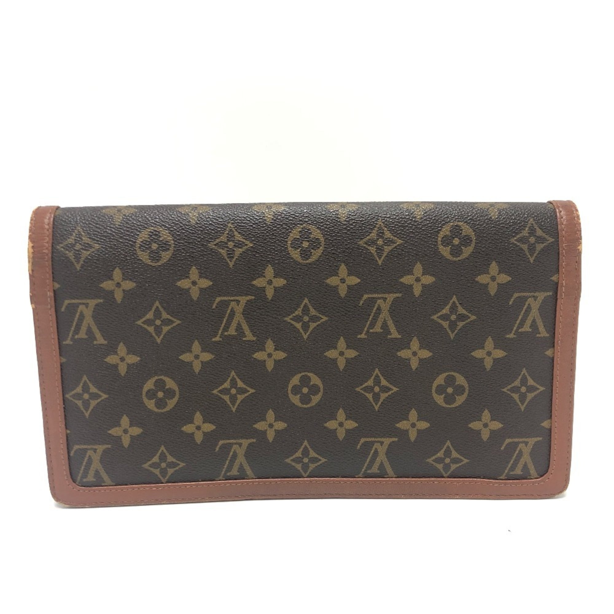 Louis Vuitton Brown Monogram Clutch Bag Pochette Pouch (Pre-Owned)