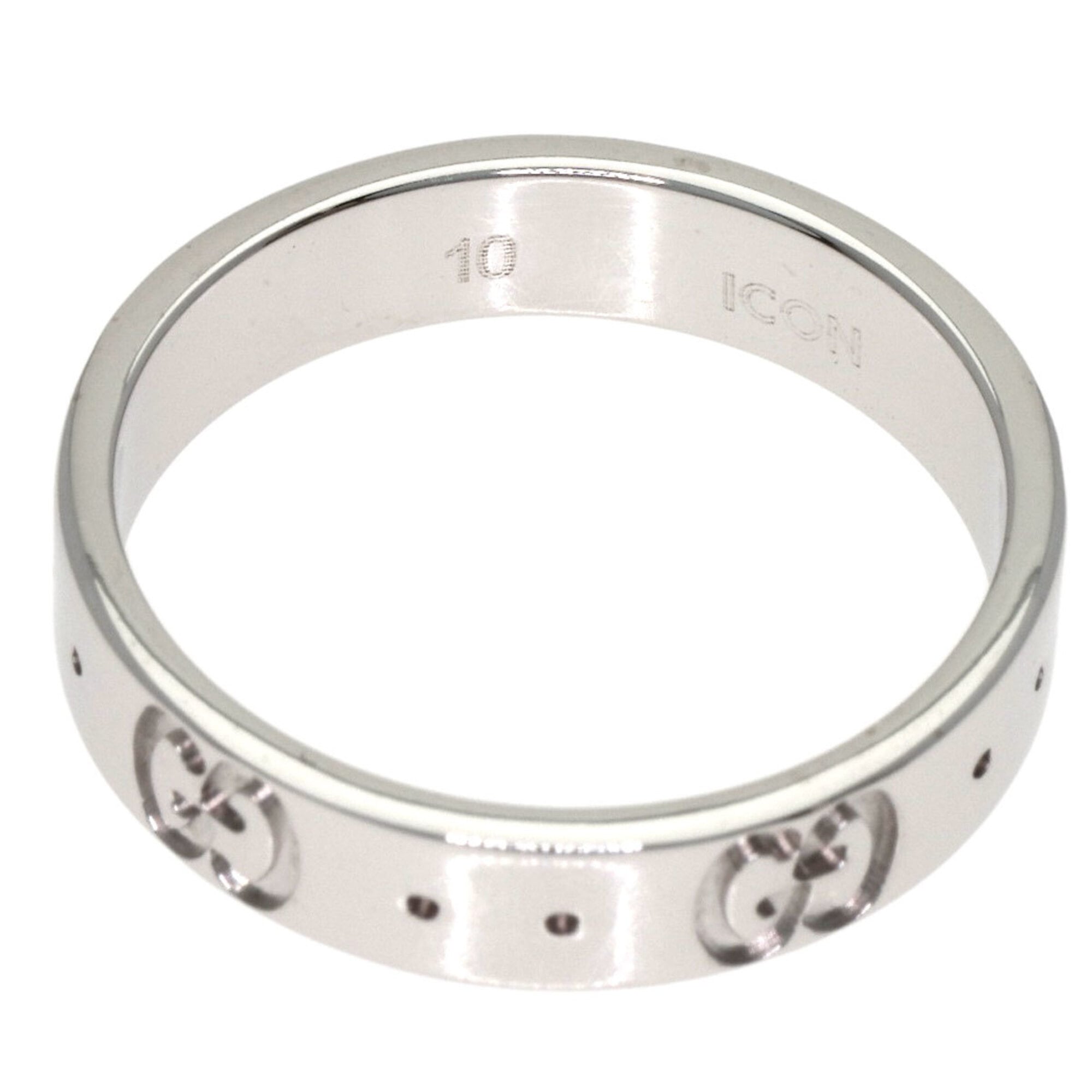 Gucci Icon White Gold (18K) Band Ring (Pre-Owned)