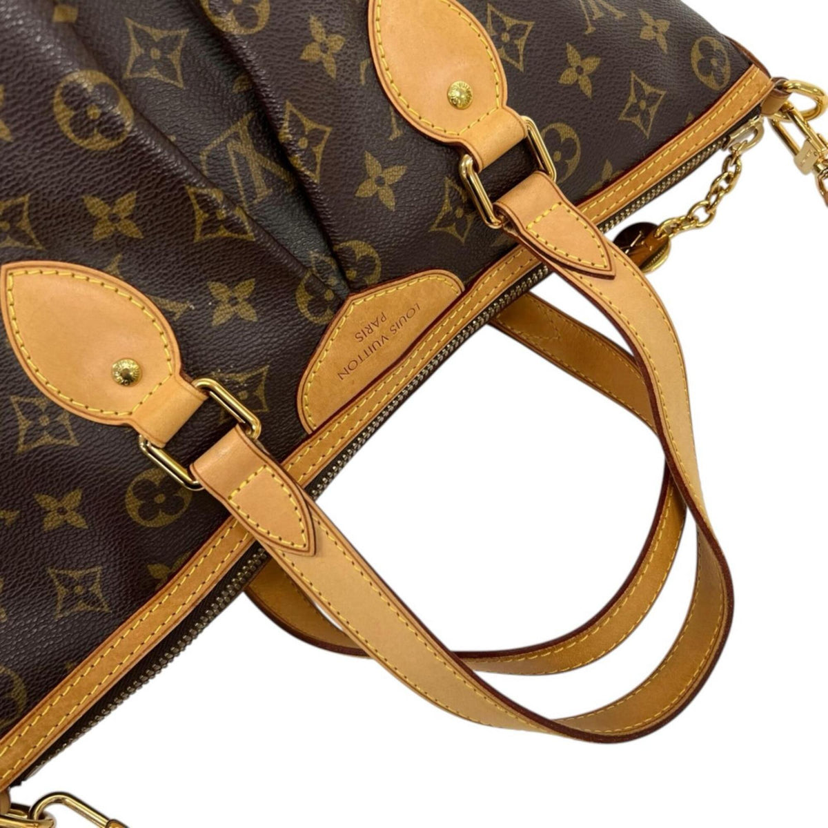 Louis Vuitton Brown Monogram Leather Handbag Shoulder Bag (Pre-Owned)