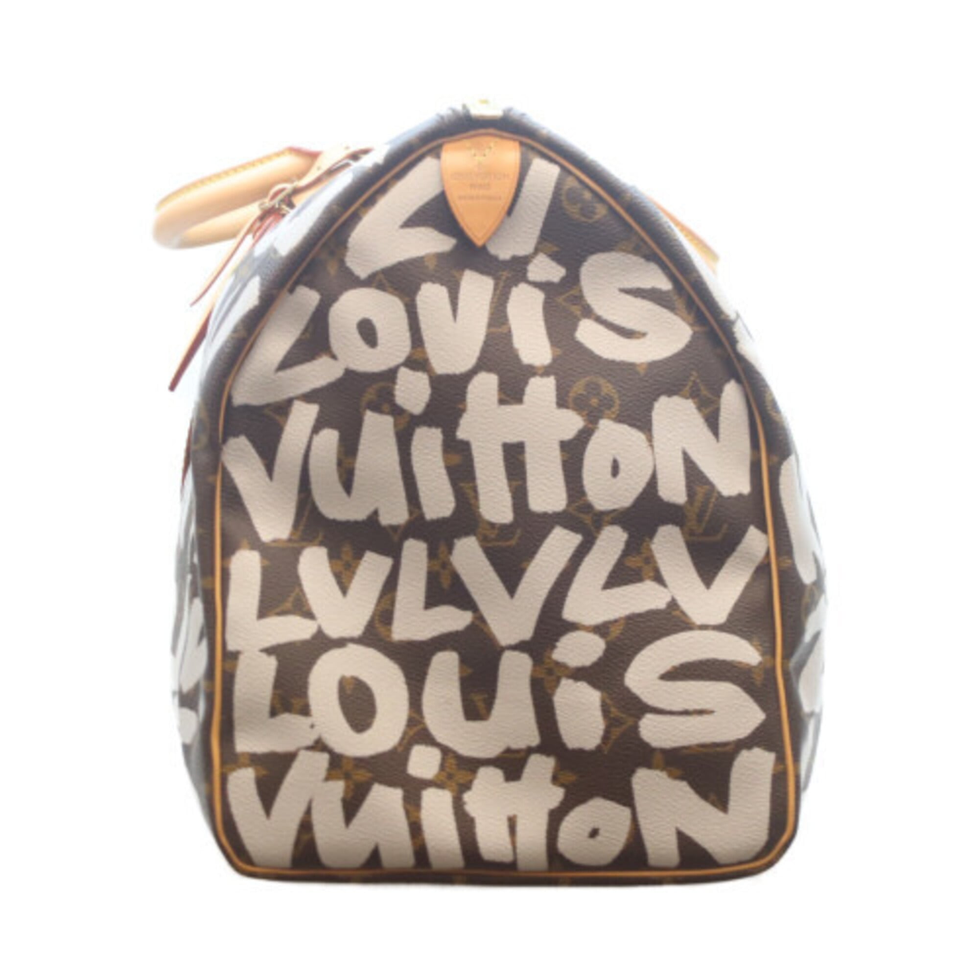 Louis Vuitton Monogram White Monogram Graffiti Boston Bag (Pre-Owned)