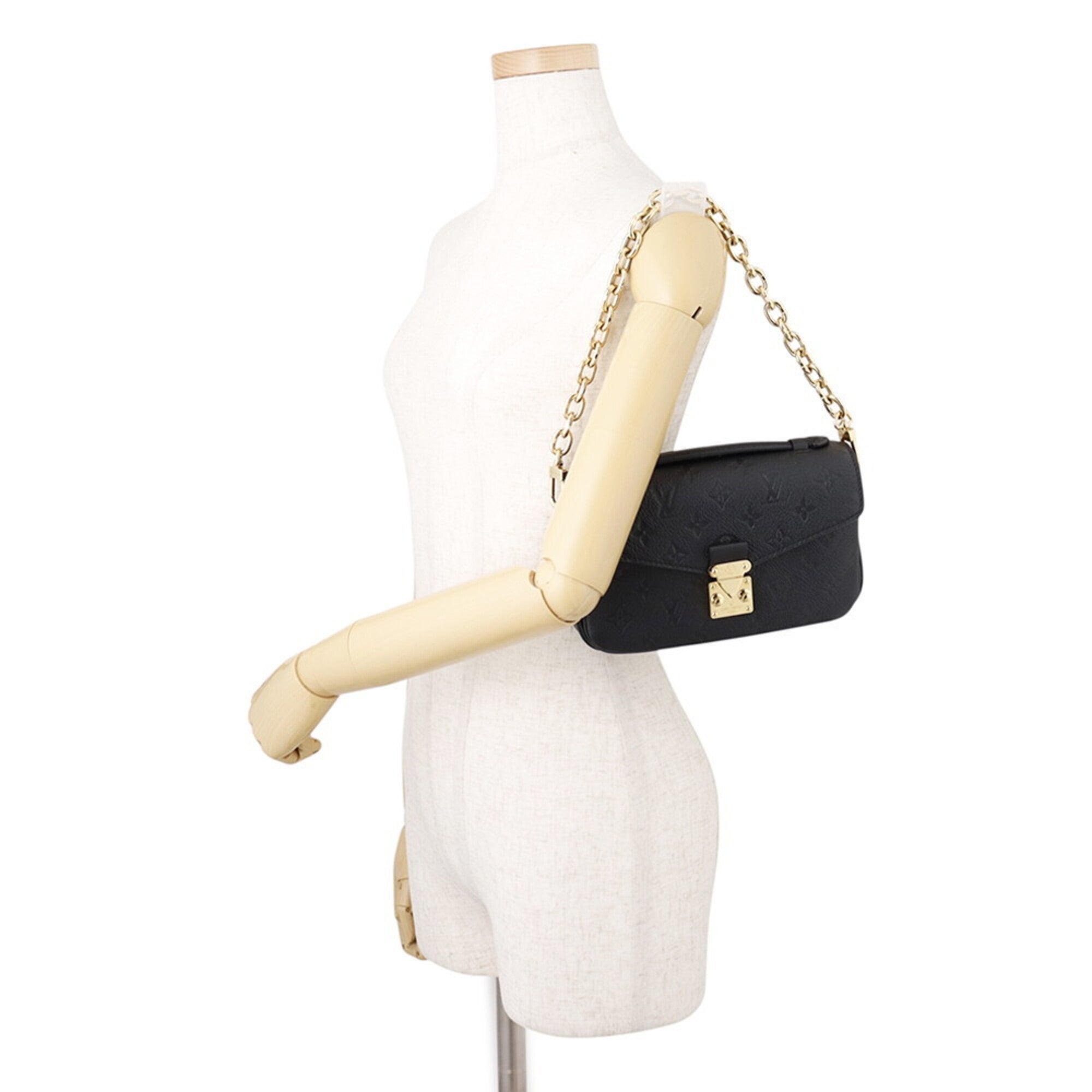 Louis Vuitton Monogram Empreinte Black Noir Monogram Empreinte Handbag Pochette Shoulder Bag (Pre-Owned)