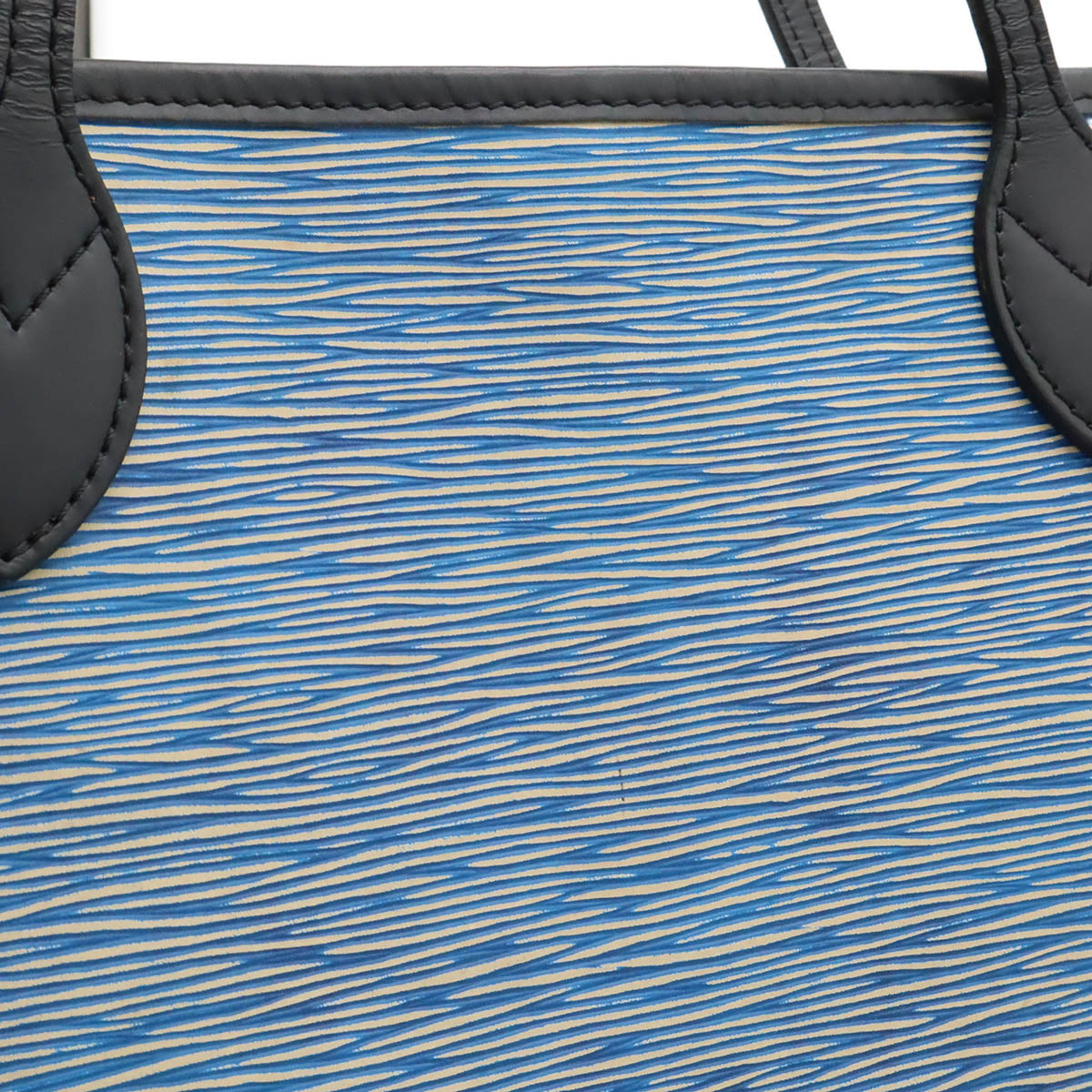Louis Vuitton Blue Leather Handbag Pouch Shoulder Bag Tote Bag (Pre-Owned)