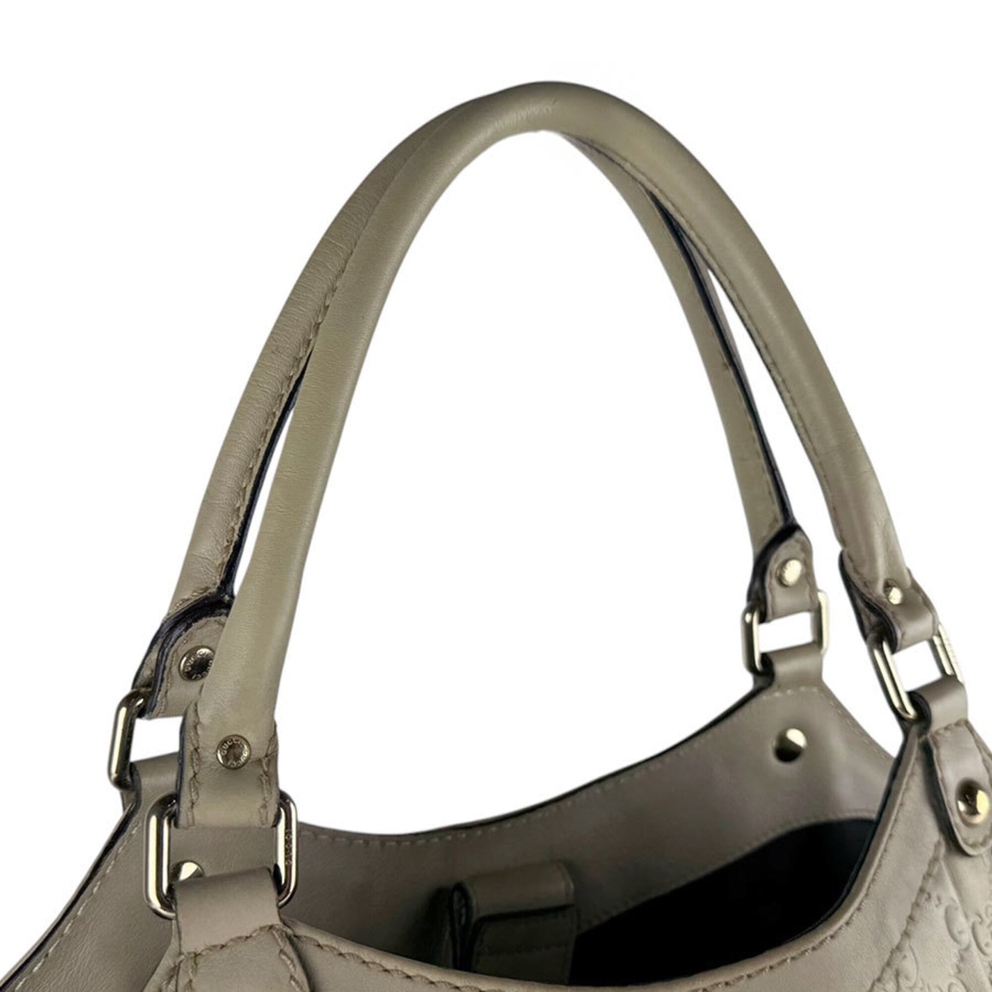 Gucci Light Beige Leather Handbag (Pre-Owned)