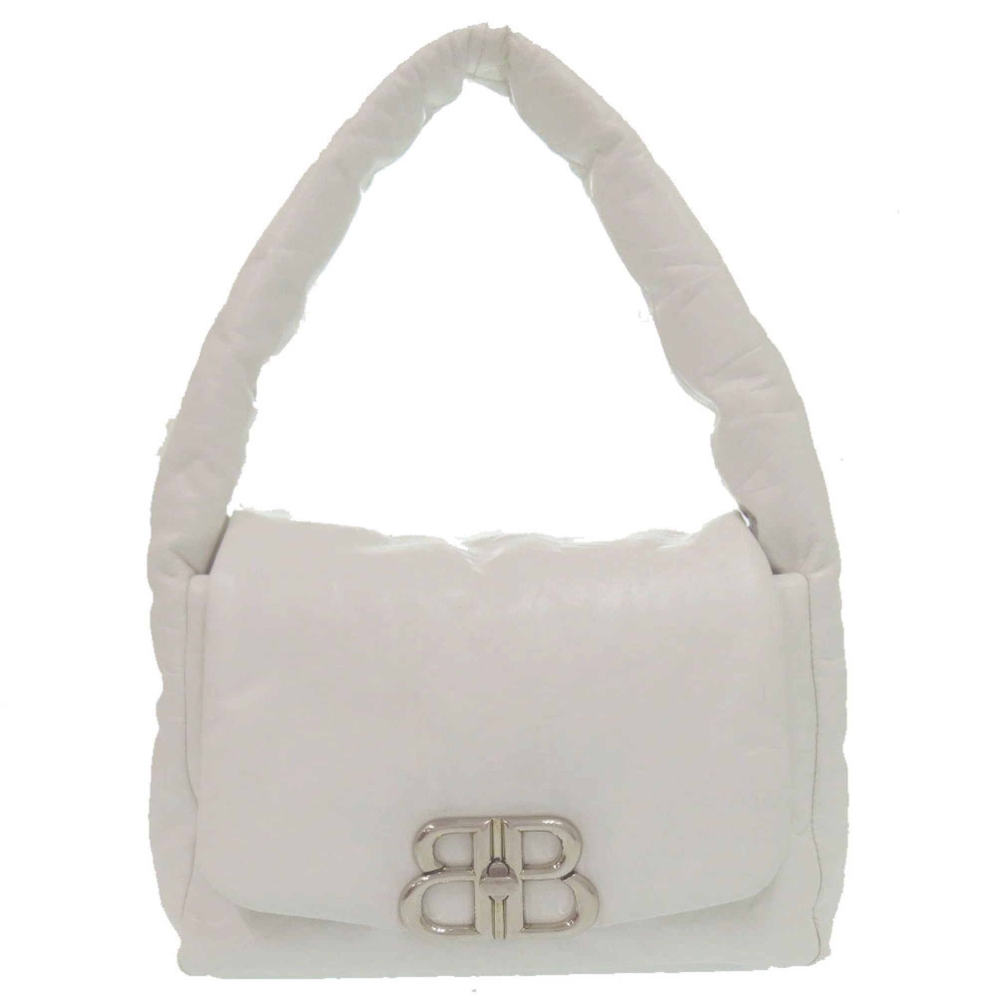Balenciaga White Leather Handbag Shoulder Bag (Pre-Owned)