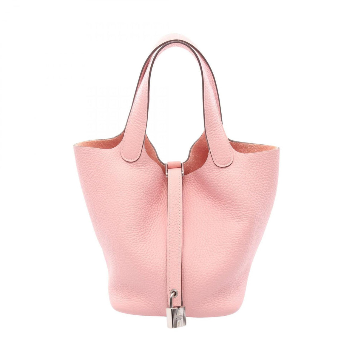 Hermes Pink Taurillon Clemence Leather Handbag (Pre-Owned)