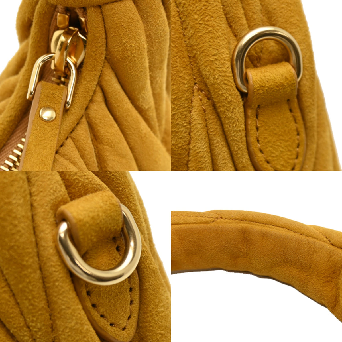 Miu Miu Yellow Suede Handbag (Pre-Owned)