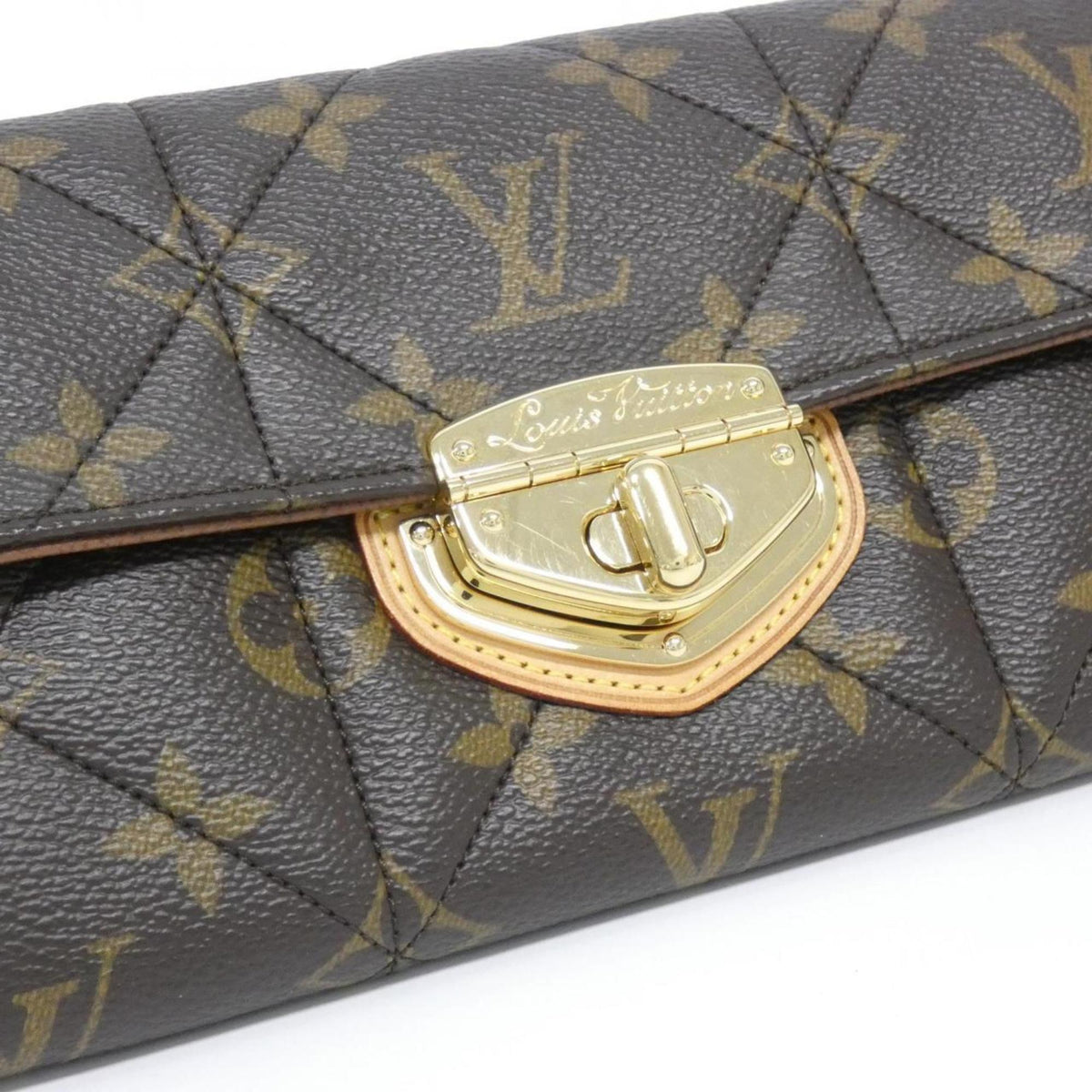 Louis Vuitton Brown Coated Canvas Long Wallet (Bi-Fold) (Pre-Owned)