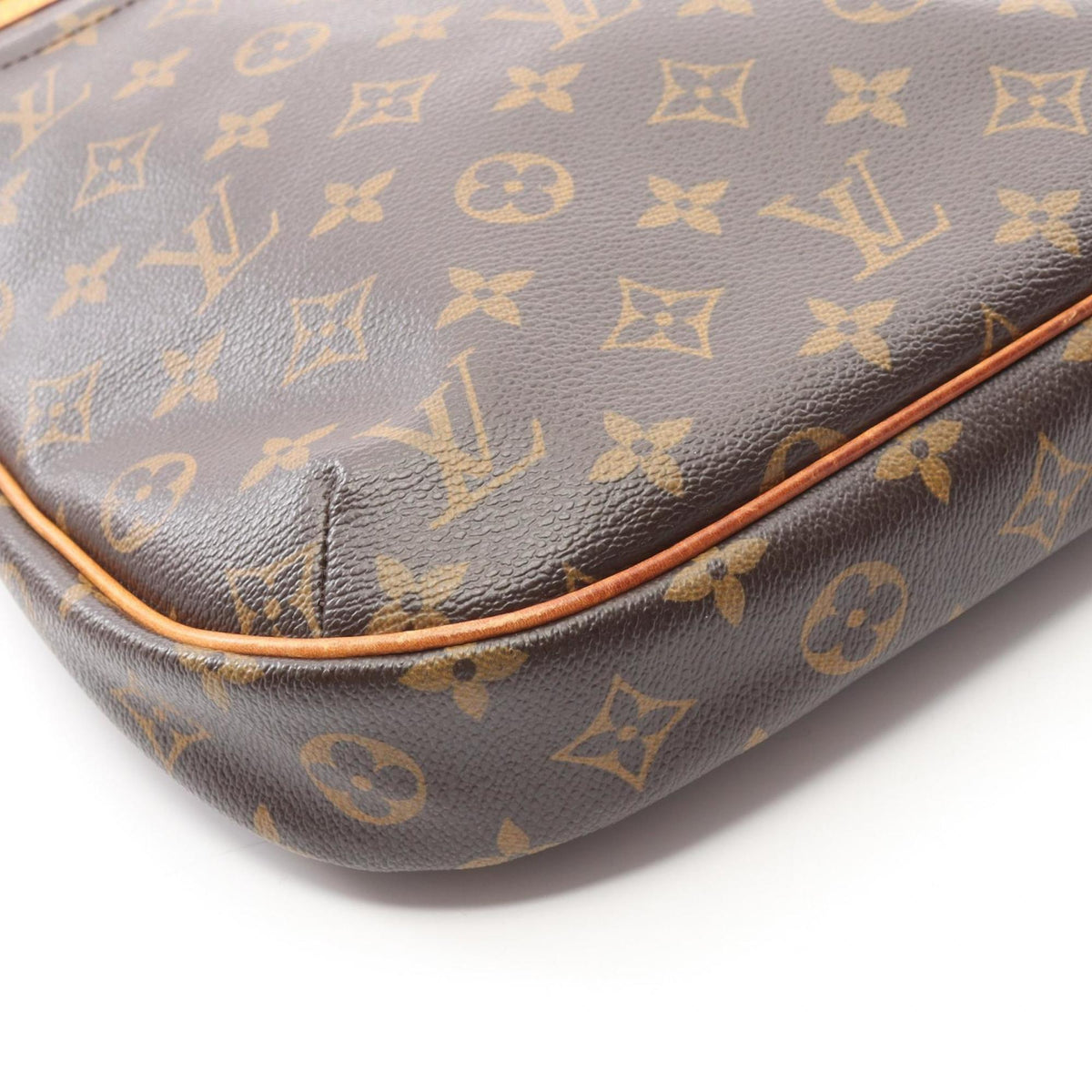 Louis Vuitton Brown Monogram Coated Canvas Leather Shoulder Bag (Pre-Owned)